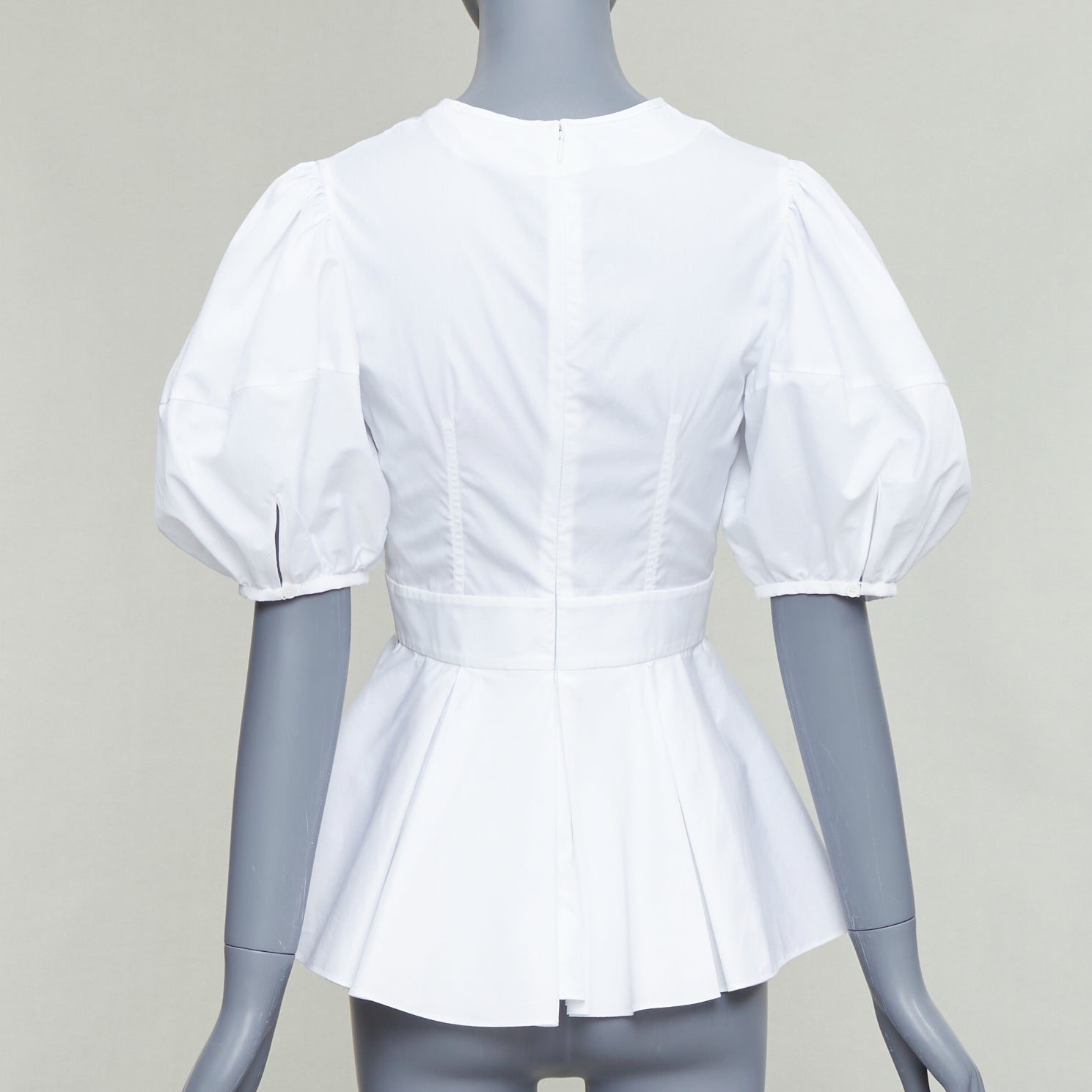 Alexander Mcqueen Pleated Peplum Shirt - Side view