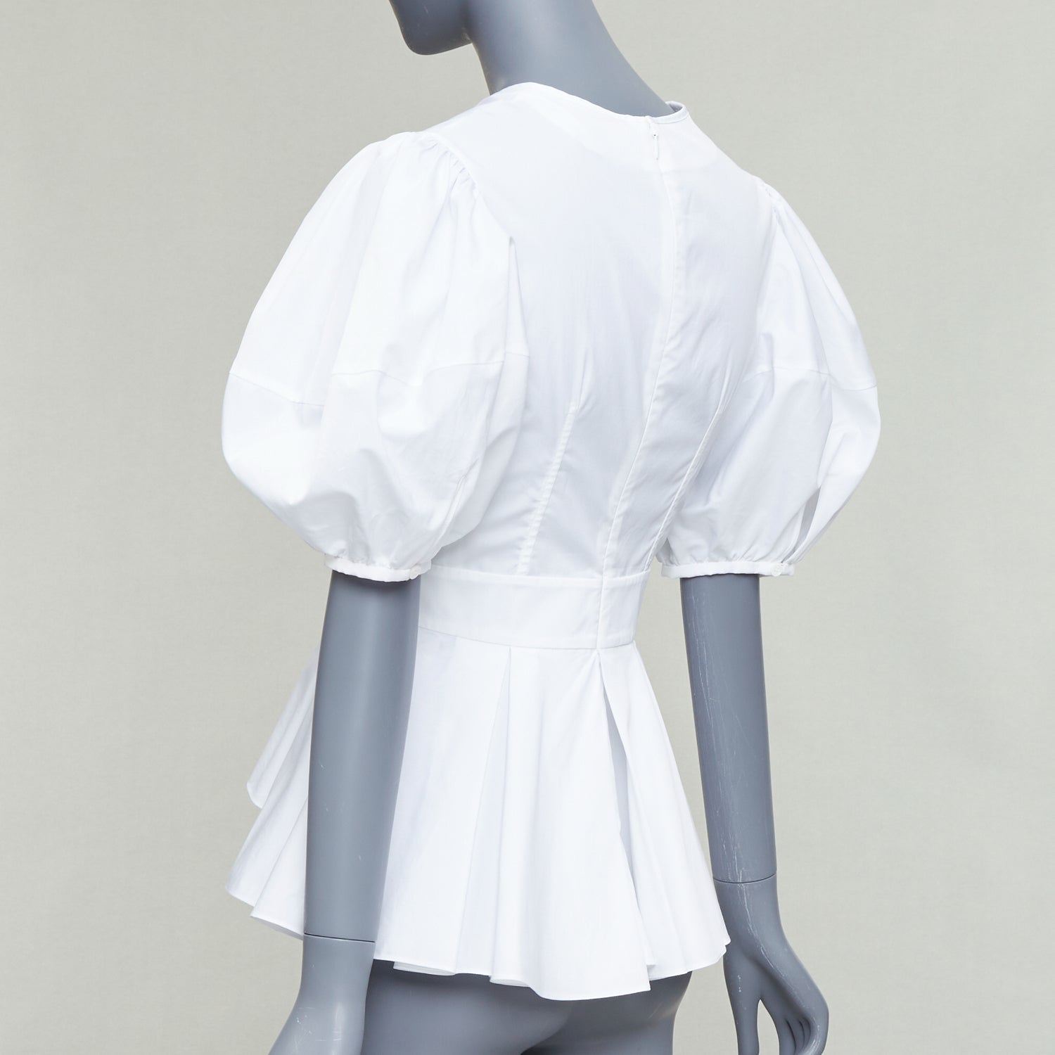 Alexander Mcqueen Pleated Peplum Shirt - Detail 1