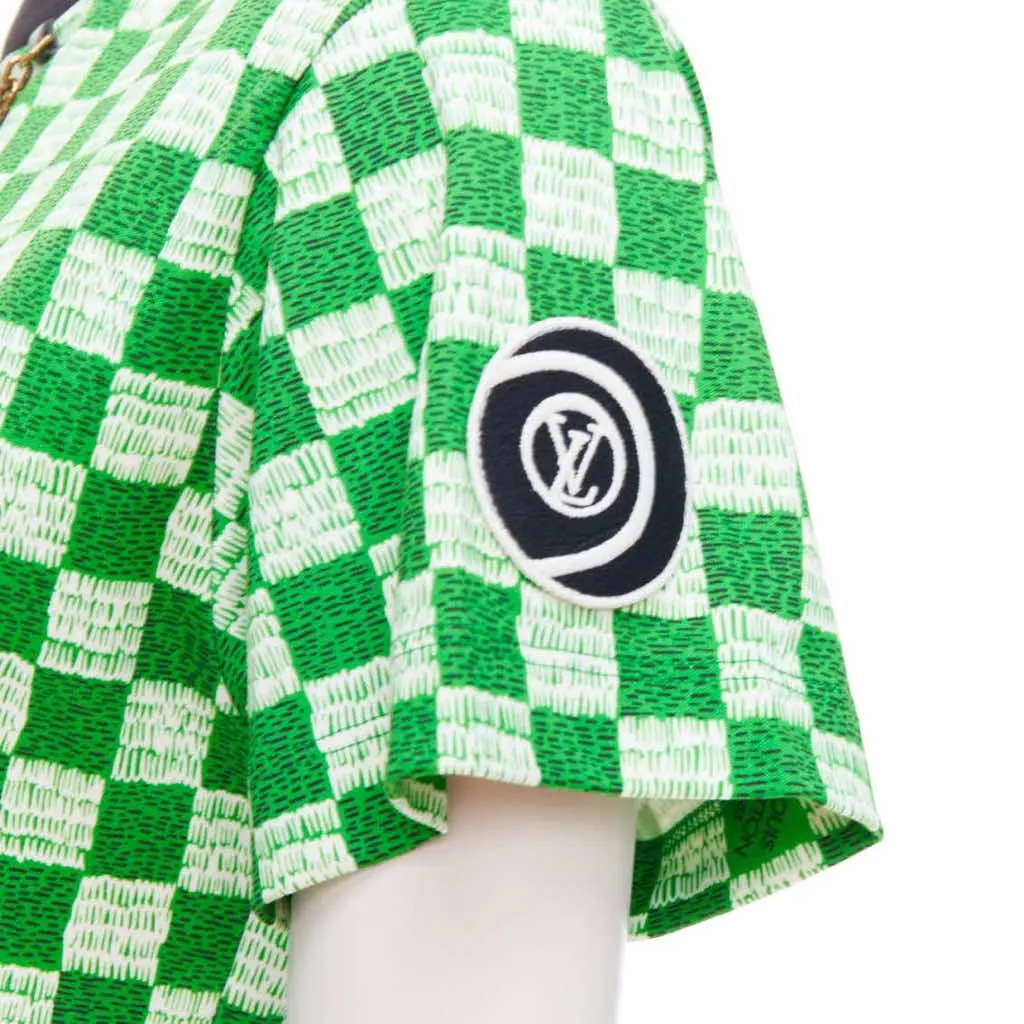 Louis Vuitton Damier Chain Shirt Green Cotton Very good - Back View