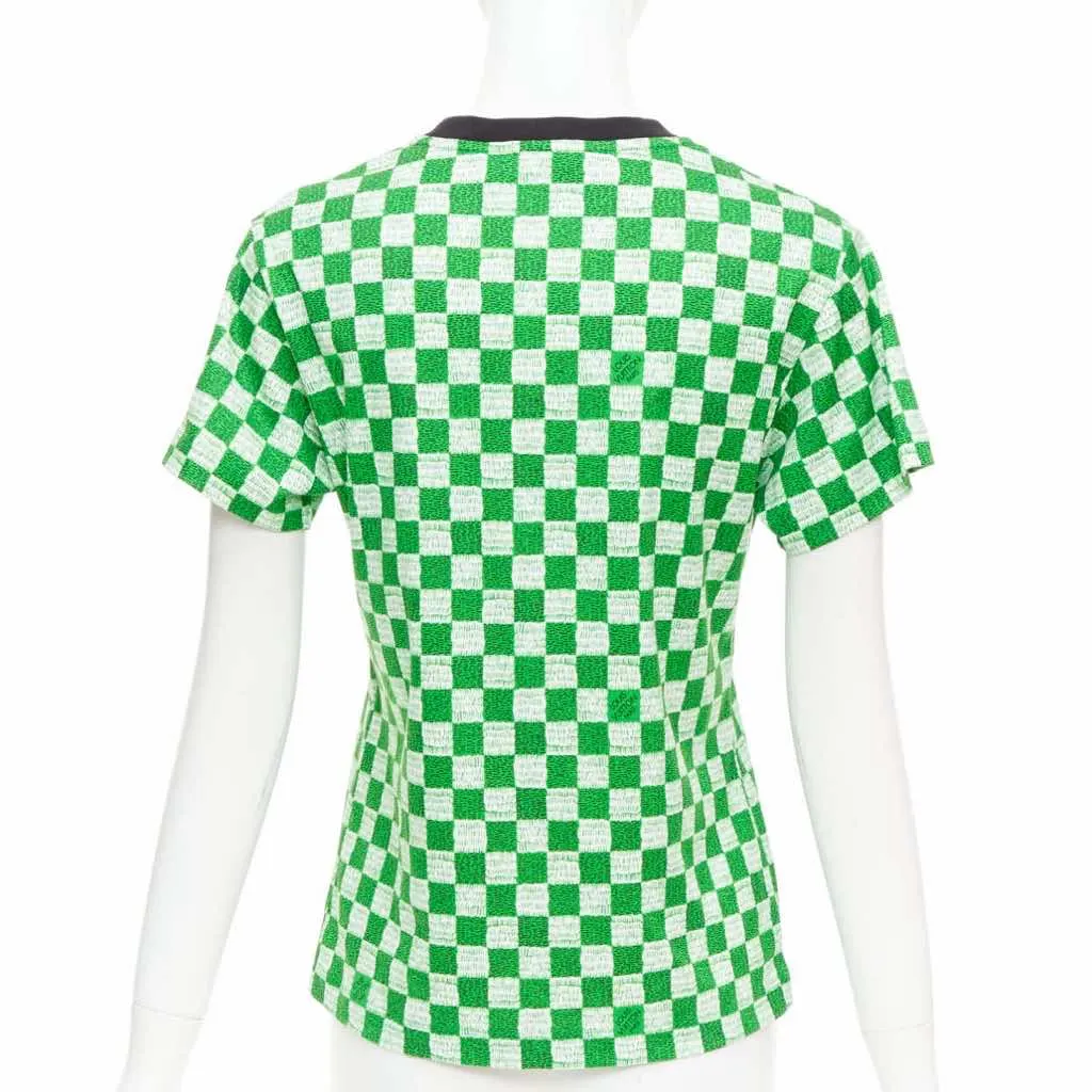 Louis Vuitton Damier Chain Shirt Green Cotton Very good - Box View