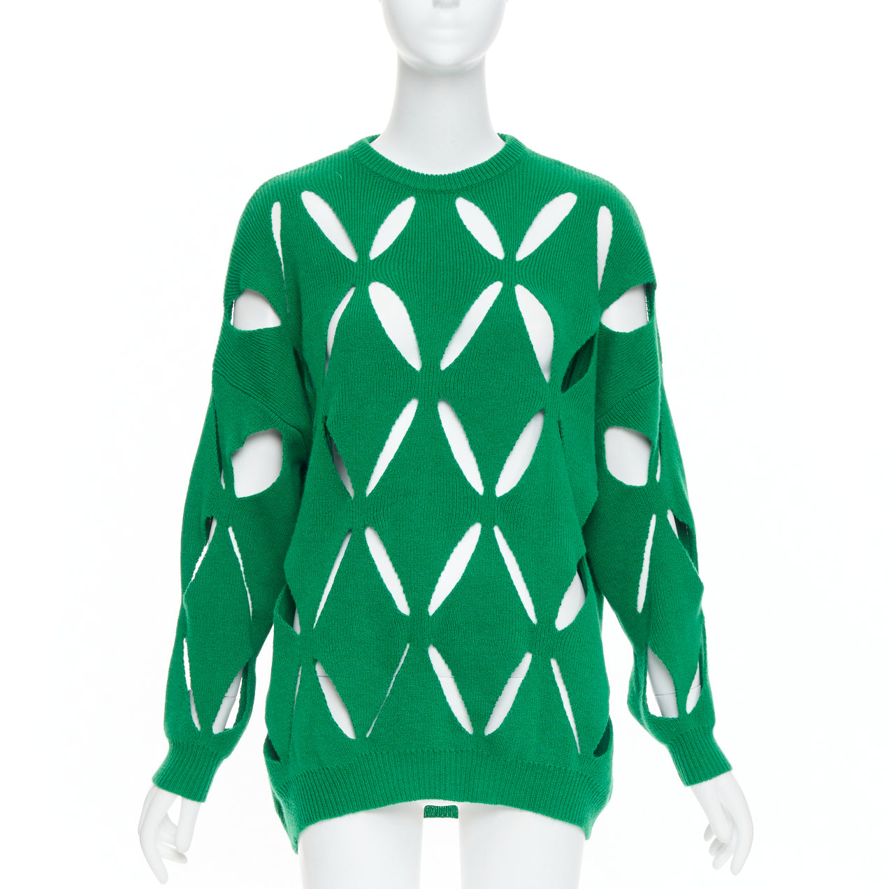 Valentino Garavani Green Cutout Sweater