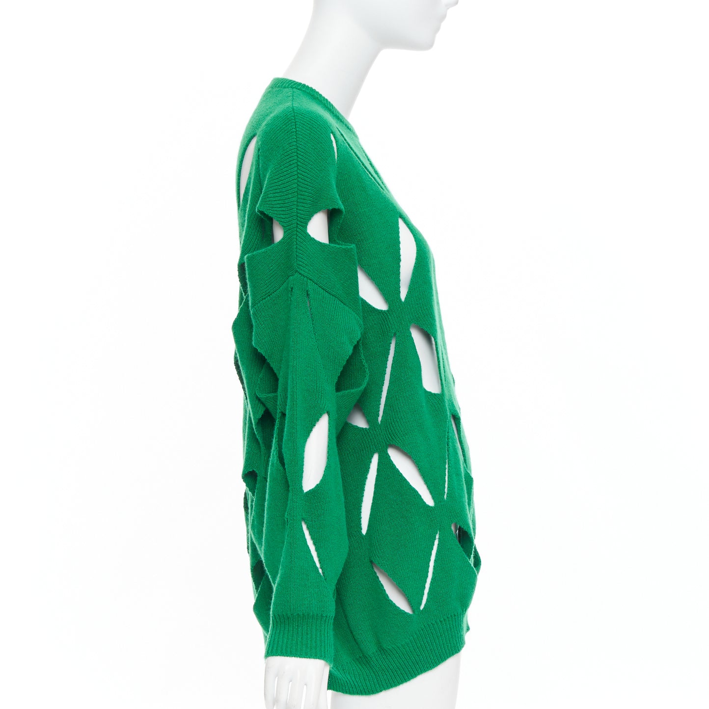 Valentino Garavani Green Cutout Sweater - 4