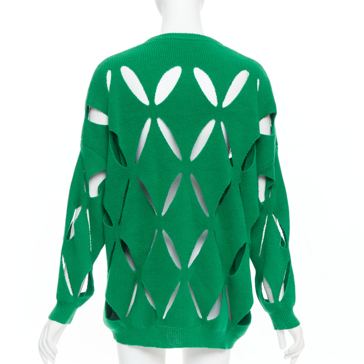 Valentino Garavani Green Cutout Sweater - Side view