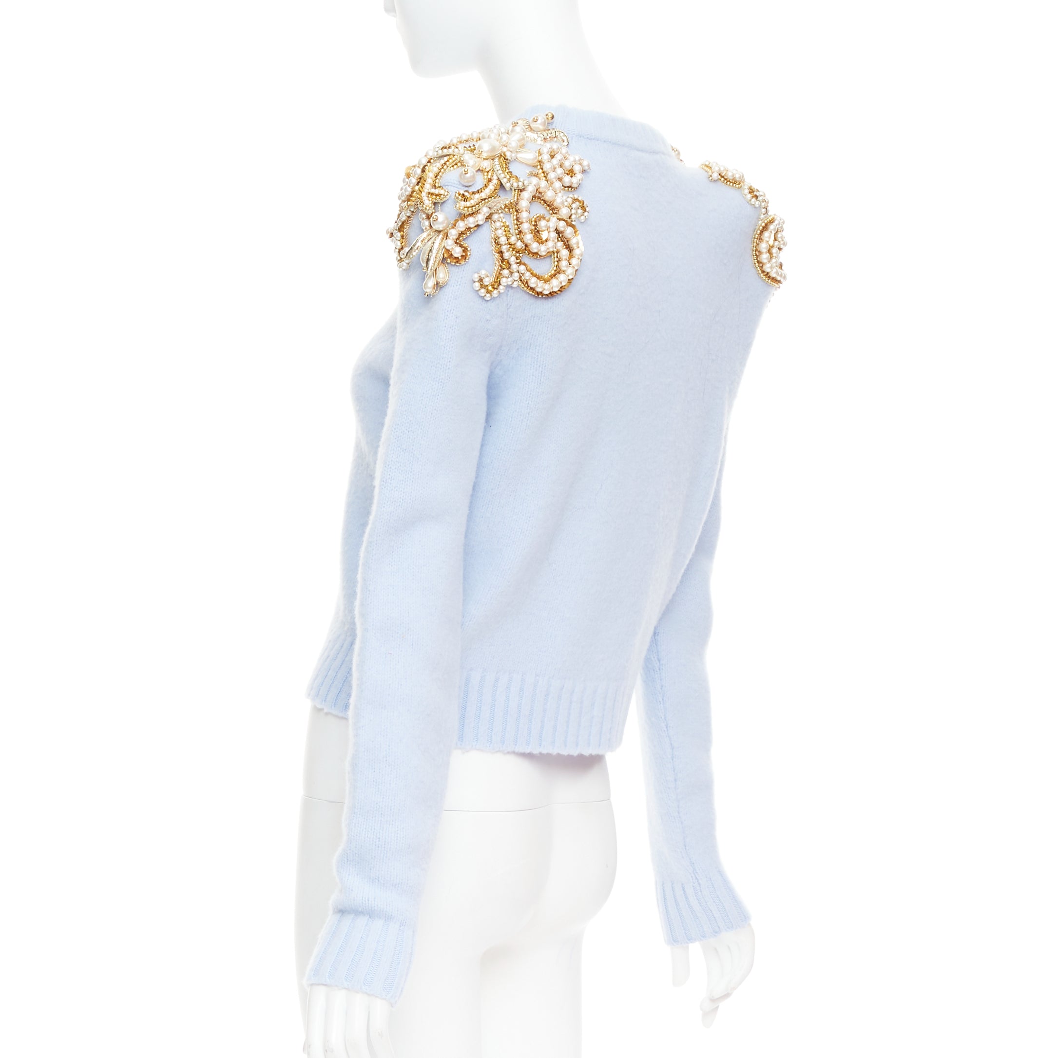 Balmain Pearl Embellished Sweater - Detail 1