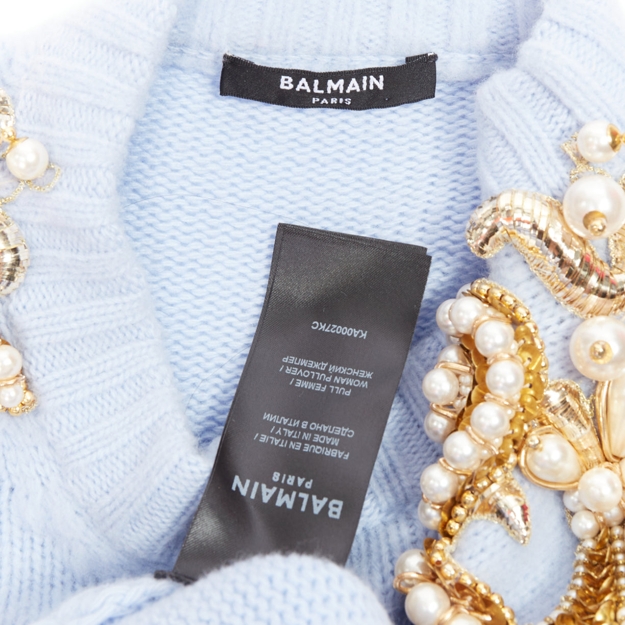 Balmain Pearl Embellished Sweater - Image 10
