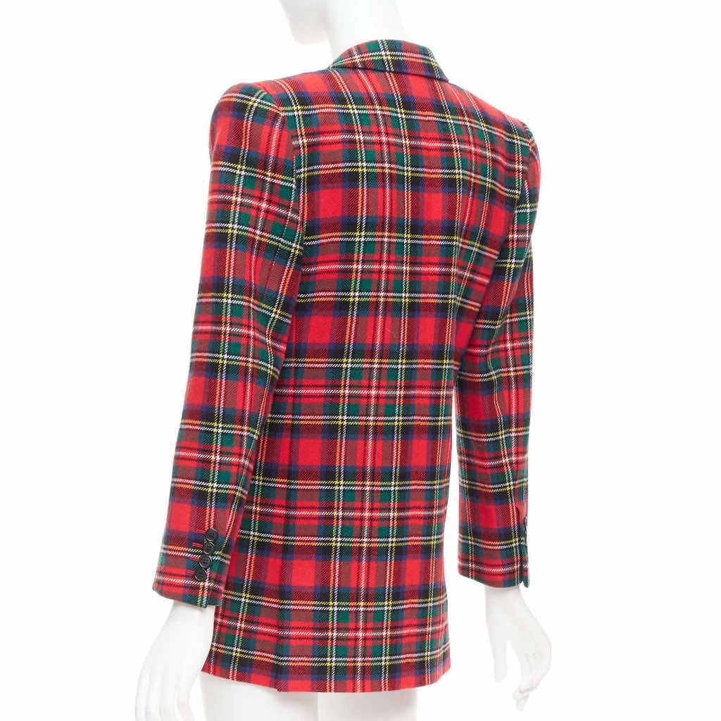 Saint Laurent Plaid Wool Blazer - Detail 1