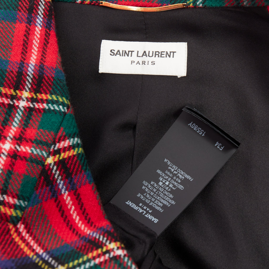 Saint Laurent Plaid Wool Blazer - Image 10