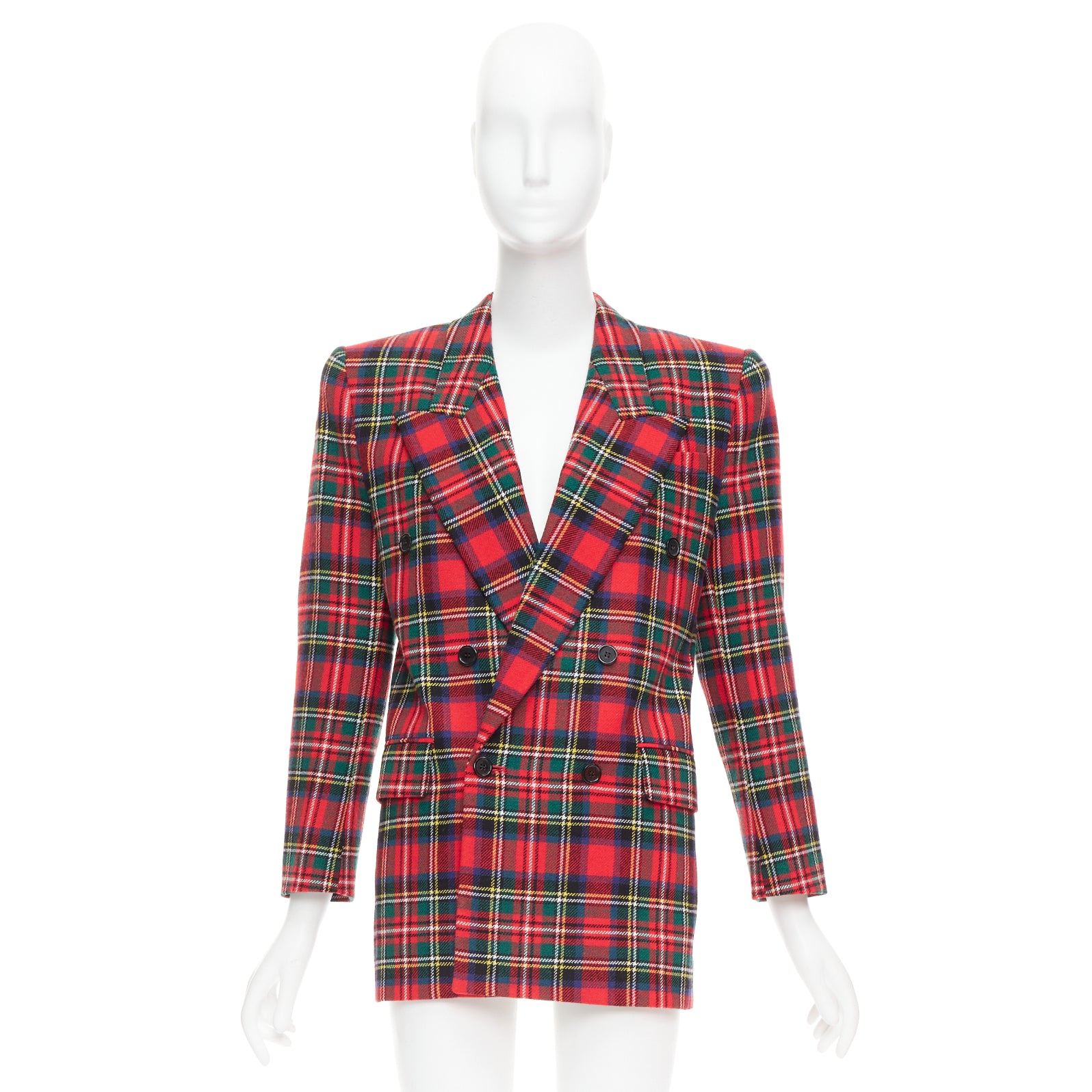 Saint Laurent Plaid Wool Blazer - Image 11