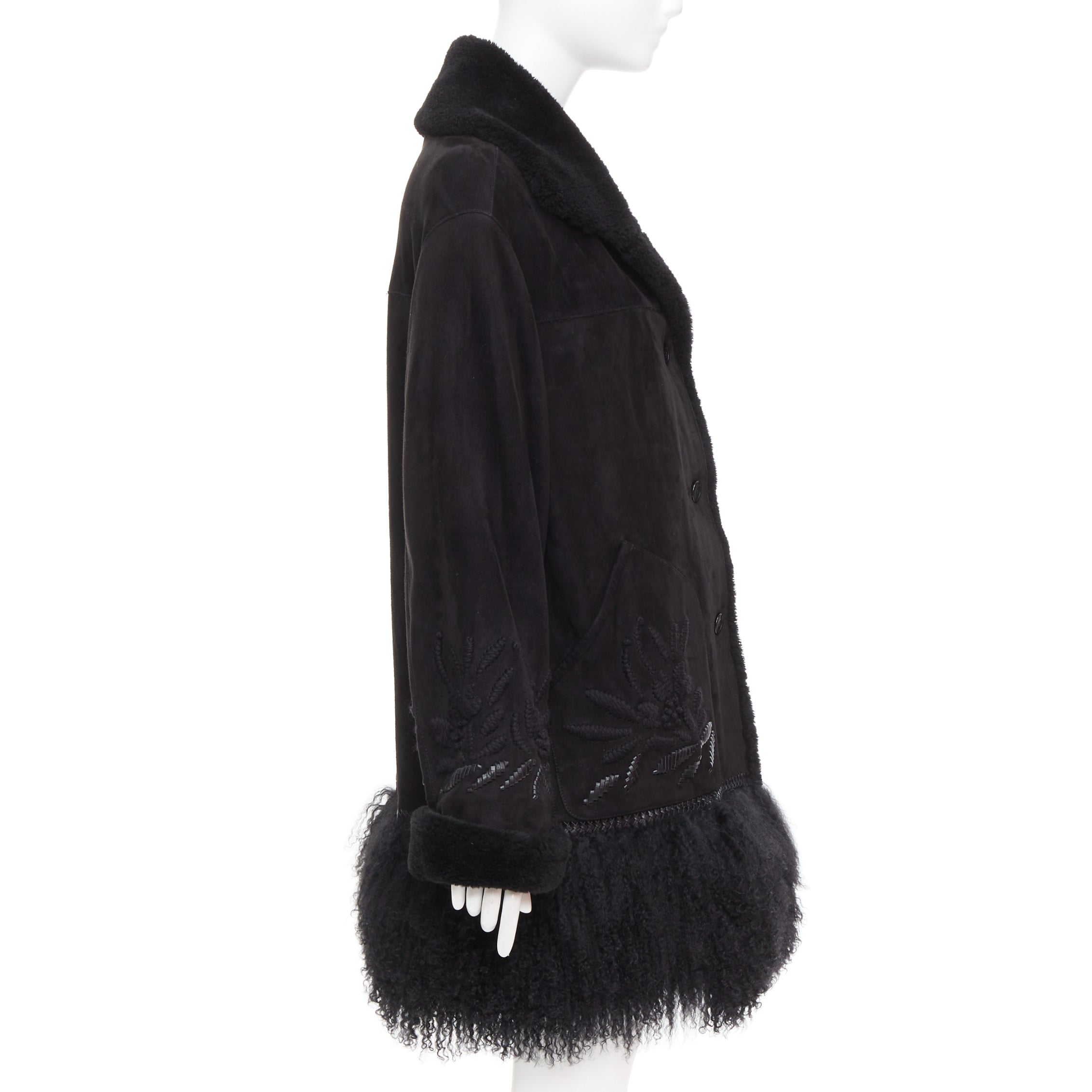 Ermanno Scervino Sheep shearling coat - Side view