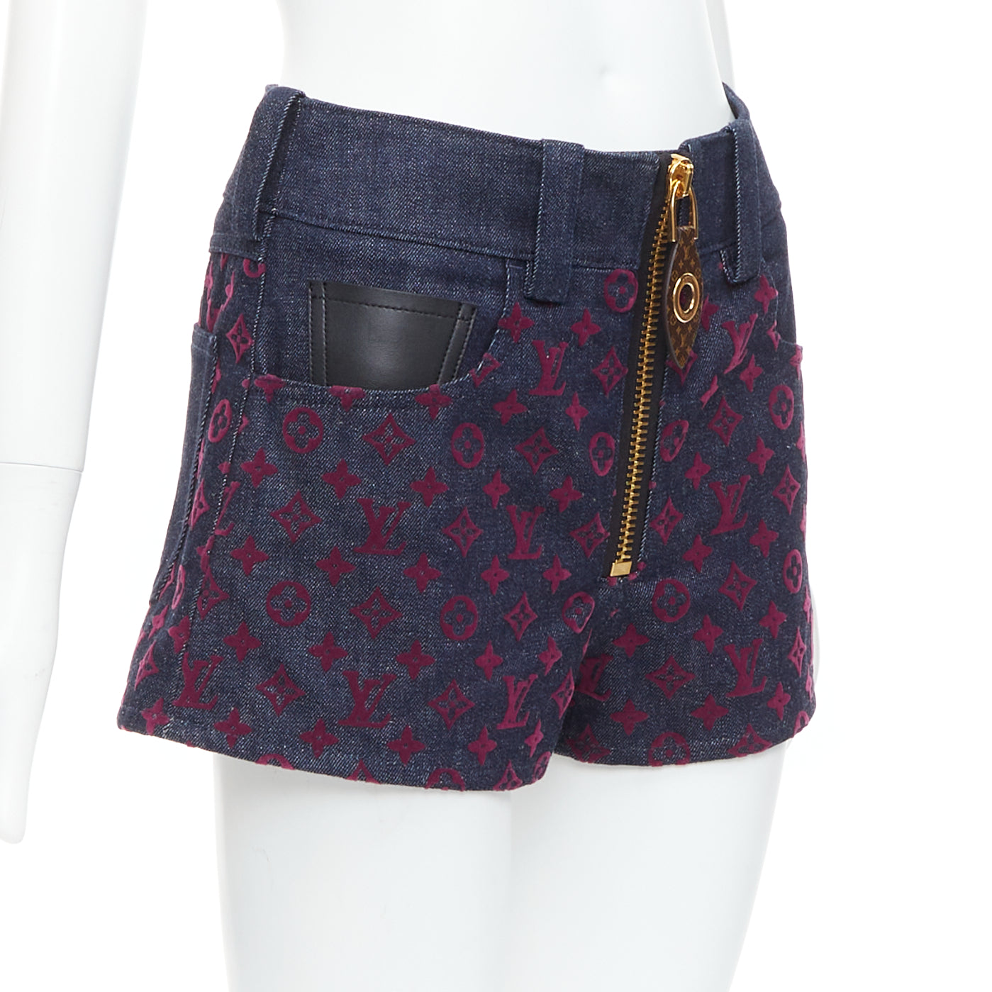 Louis Vuitton Flocked Denim Shorts - Image 6