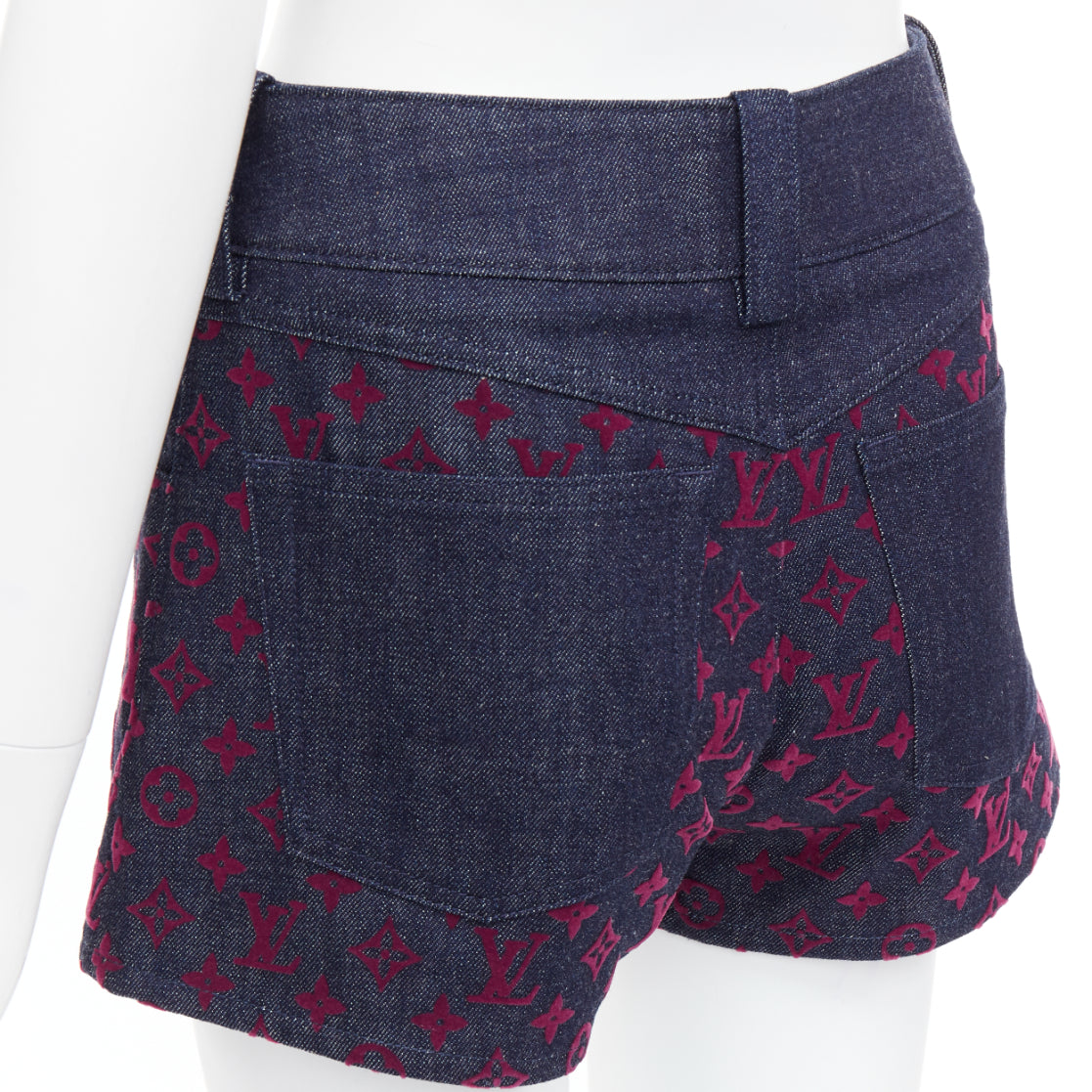 Louis Vuitton Flocked Denim Shorts - Detail 2