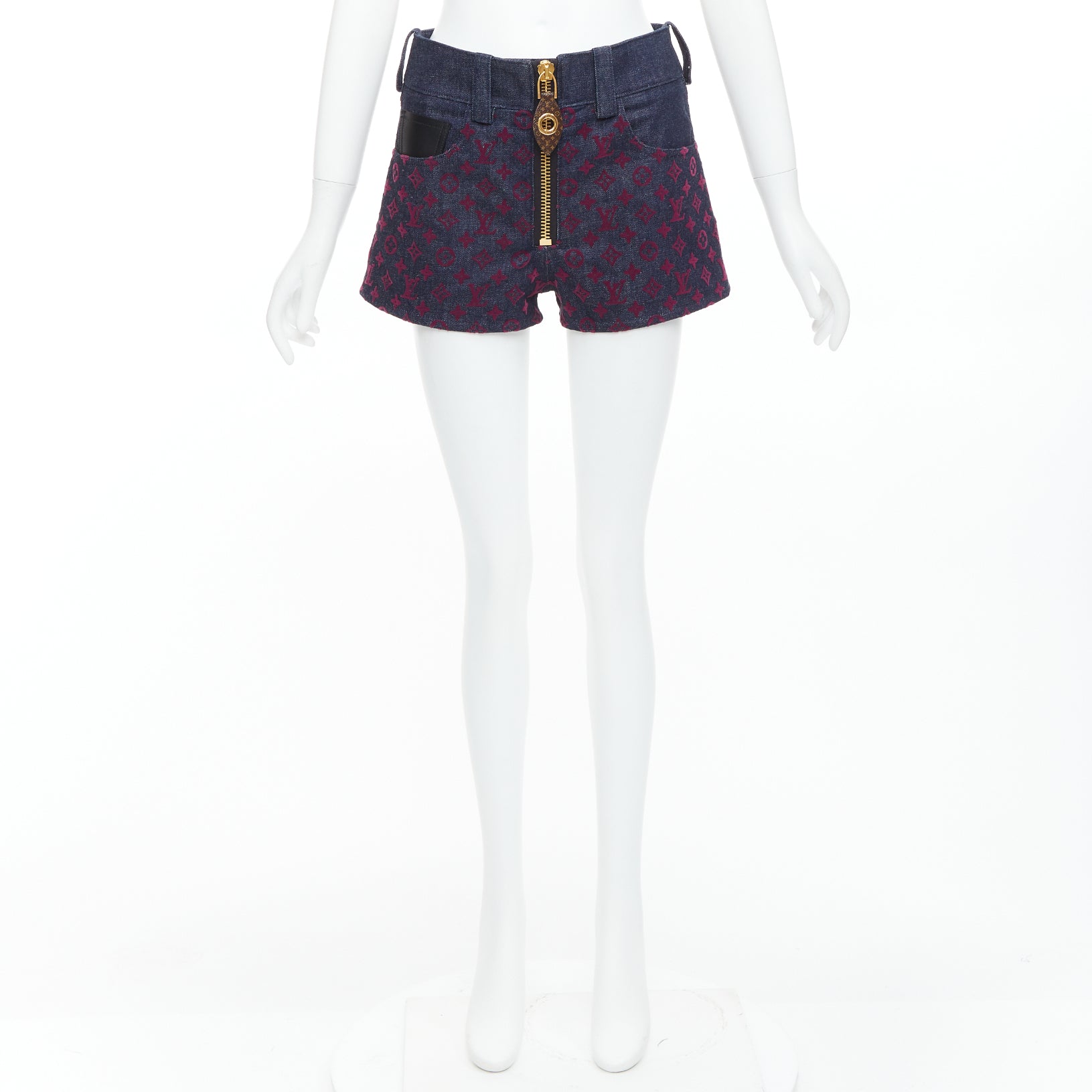 Louis Vuitton Flocked Denim Shorts - Image 11