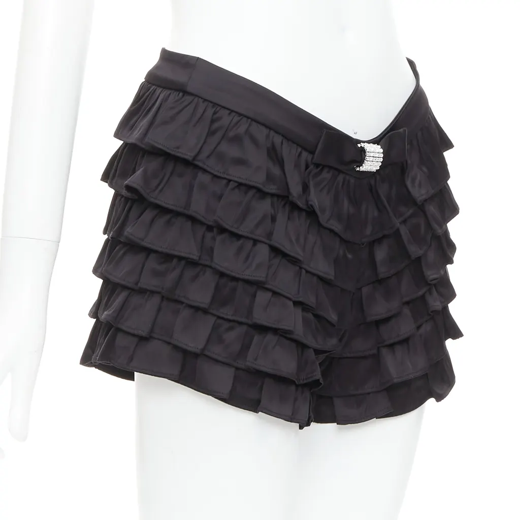 Shushu Tong Ruffle Bow Shorts Black Viscose Very good - Inside View
