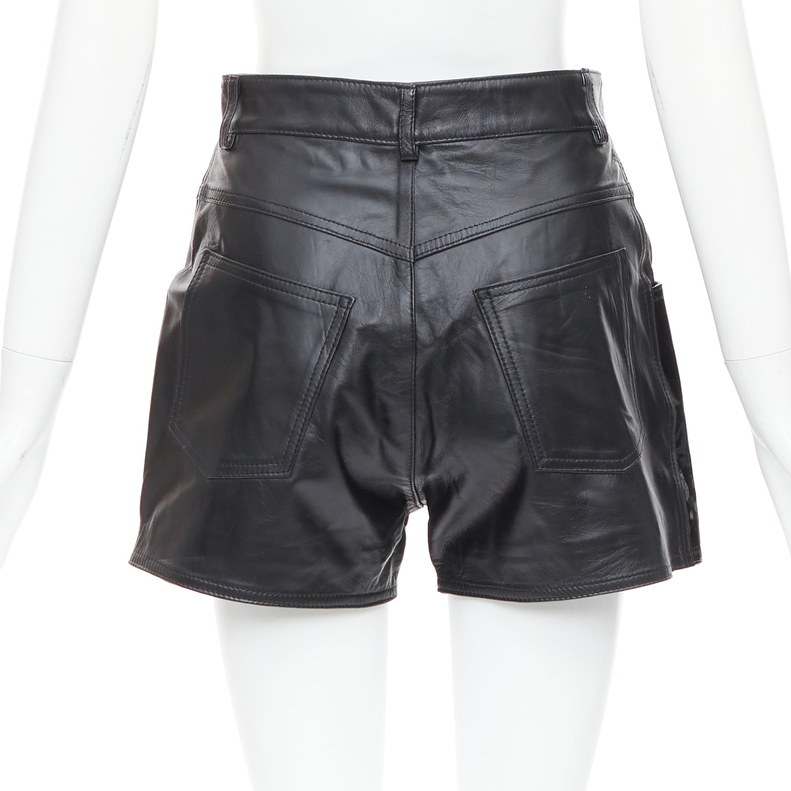 Manokhi Patent Leather Shorts - Side view