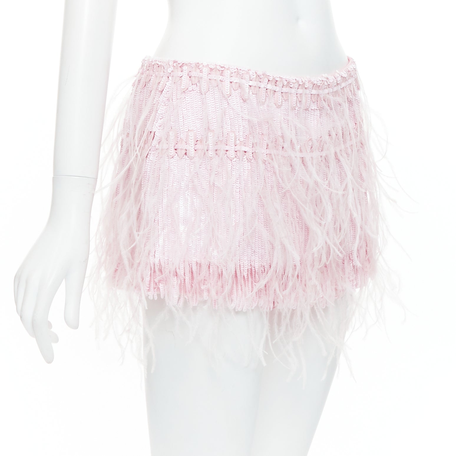 Valentino Sequin Feather Skirt - Image 6