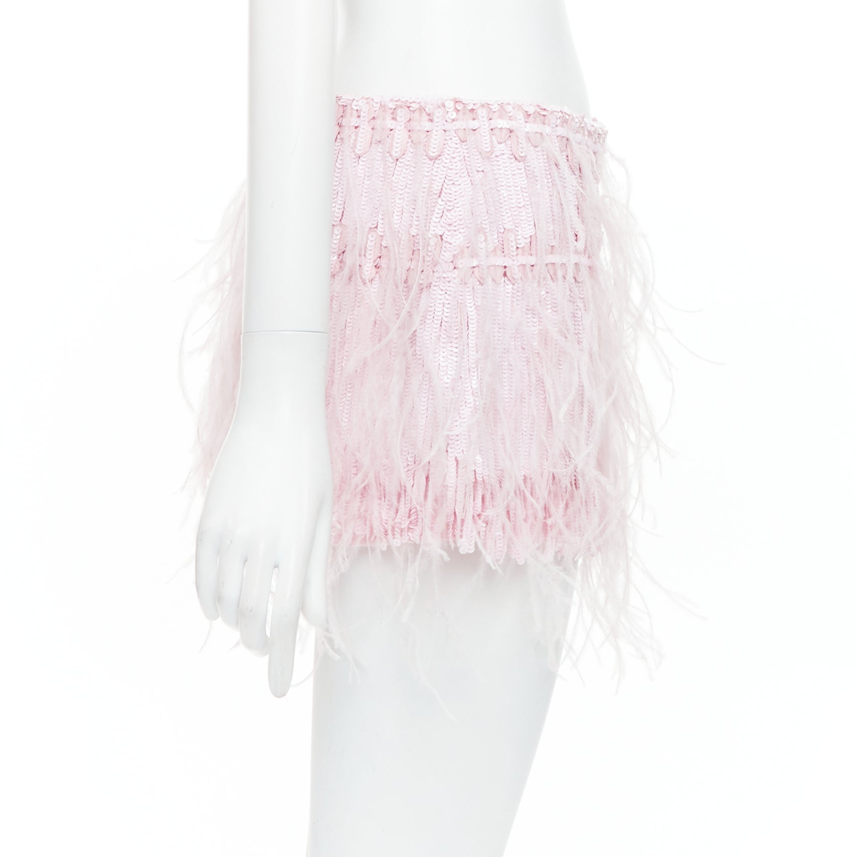 Valentino Sequin Feather Skirt - 4