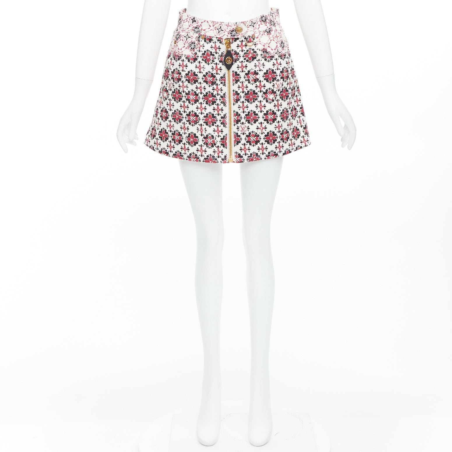 Louis Vuitton Floral Denim Skirt - Image 11