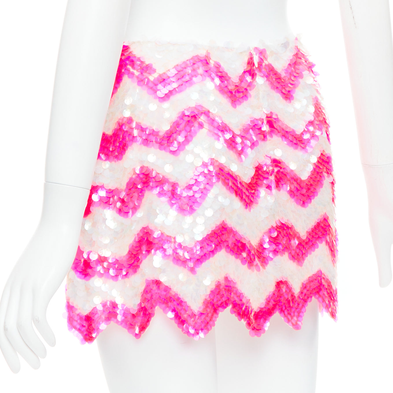 Ashish Chevron Sequin Skirt - Detail 1