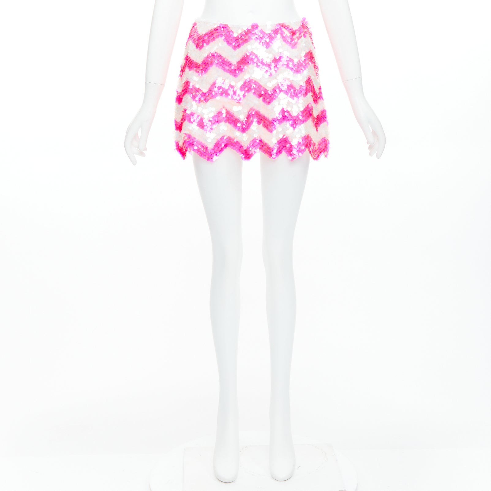 Ashish Chevron Sequin Skirt - Image 11