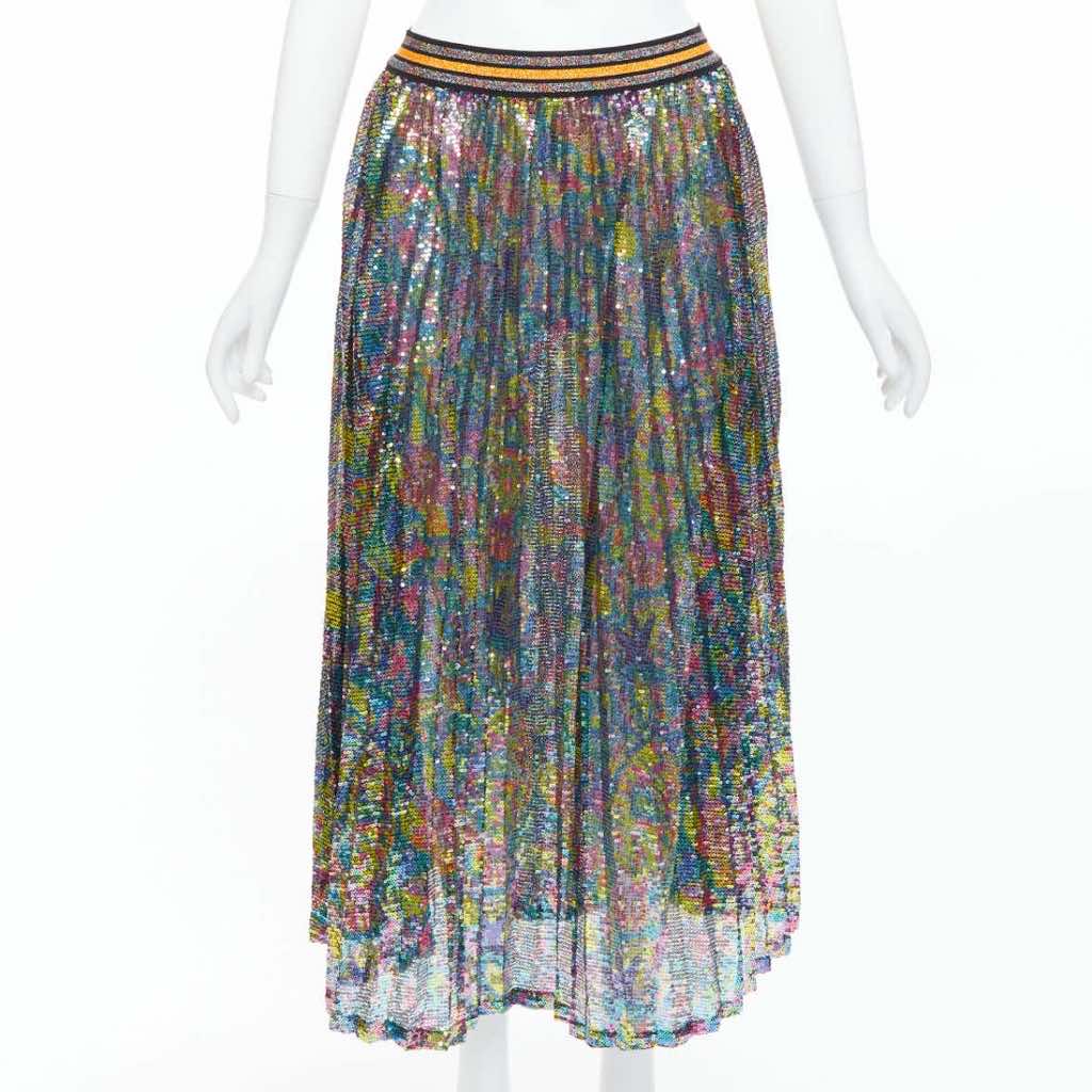 Romance Was Born Sequin Striped Skirt