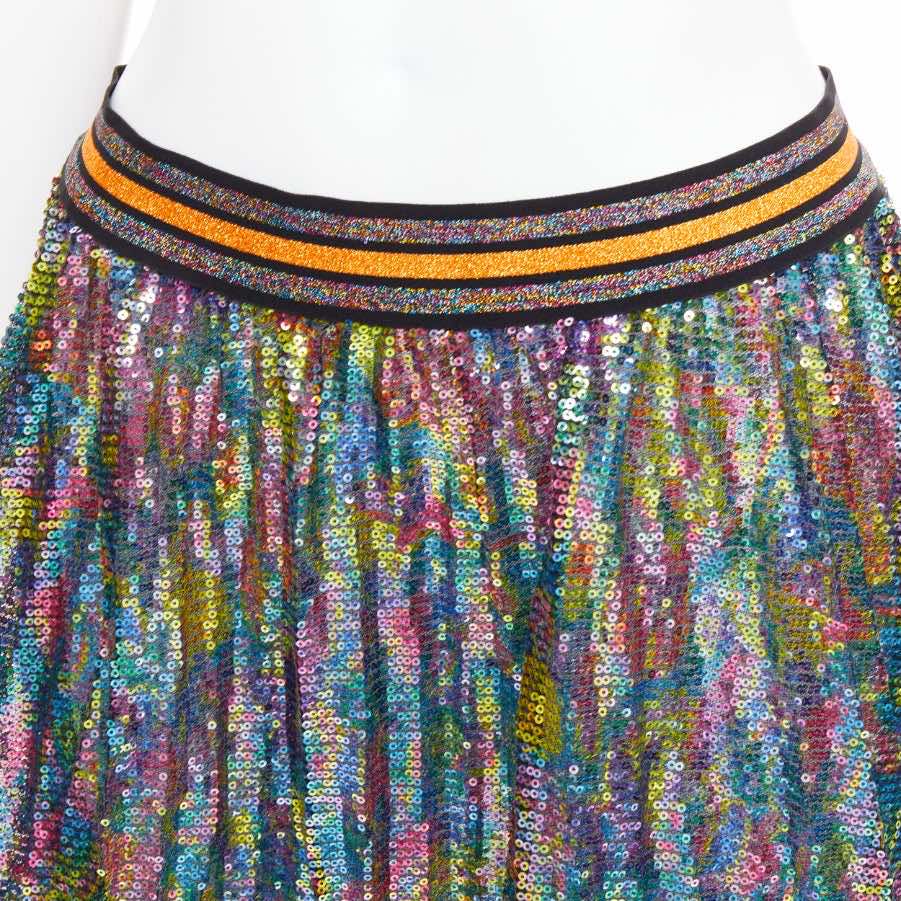 Romance Was Born Sequin Striped Skirt - Back view