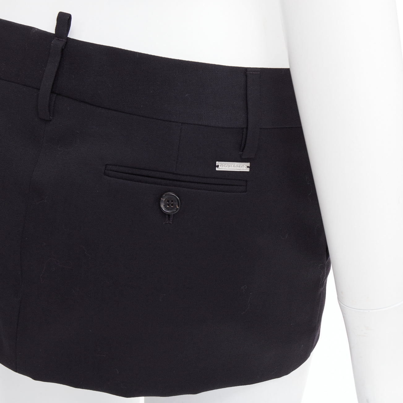 Dsquared2 Micro Wool Skirt - Back view