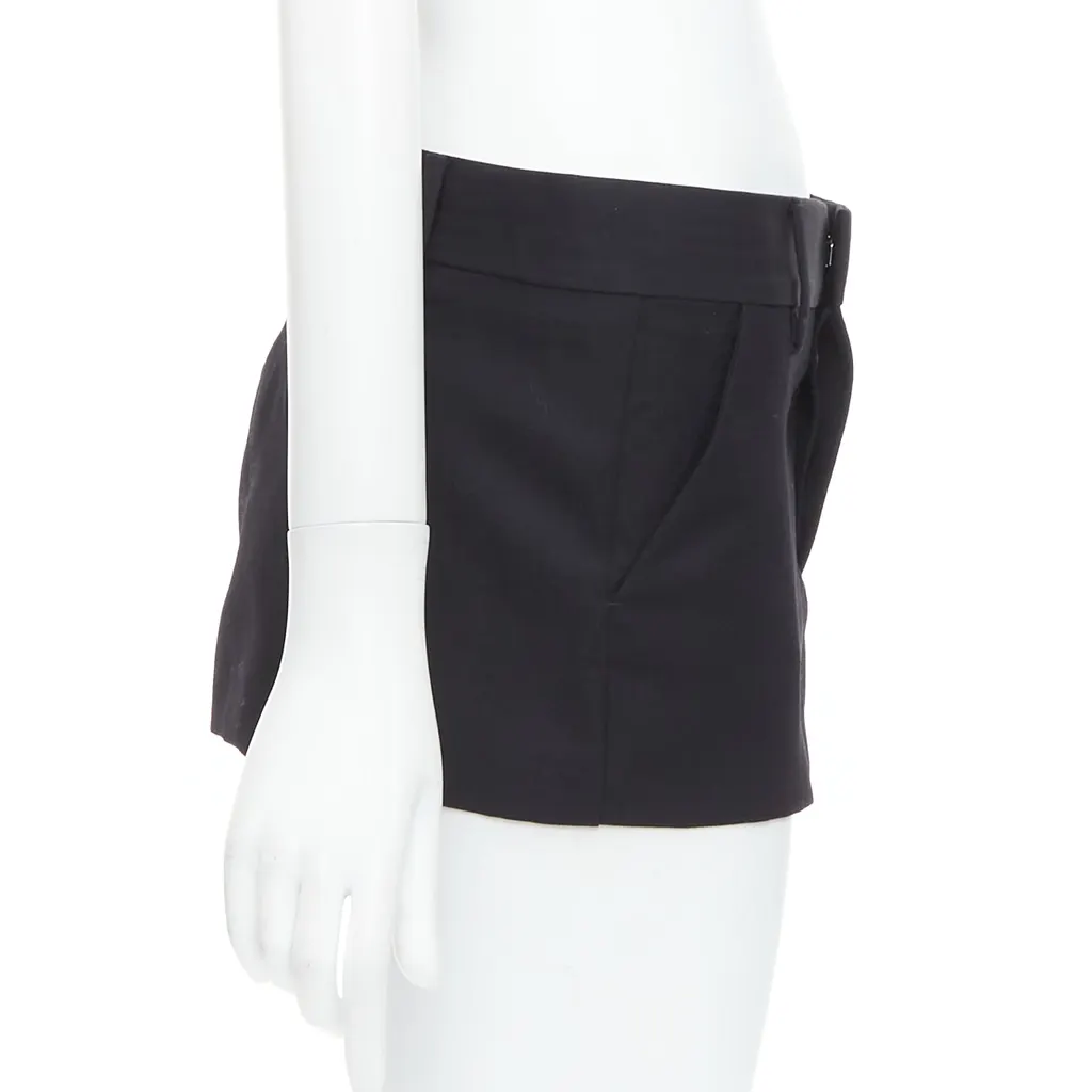 Dsquared2 Micro Wool Skirt Black Wool Very good - Model View