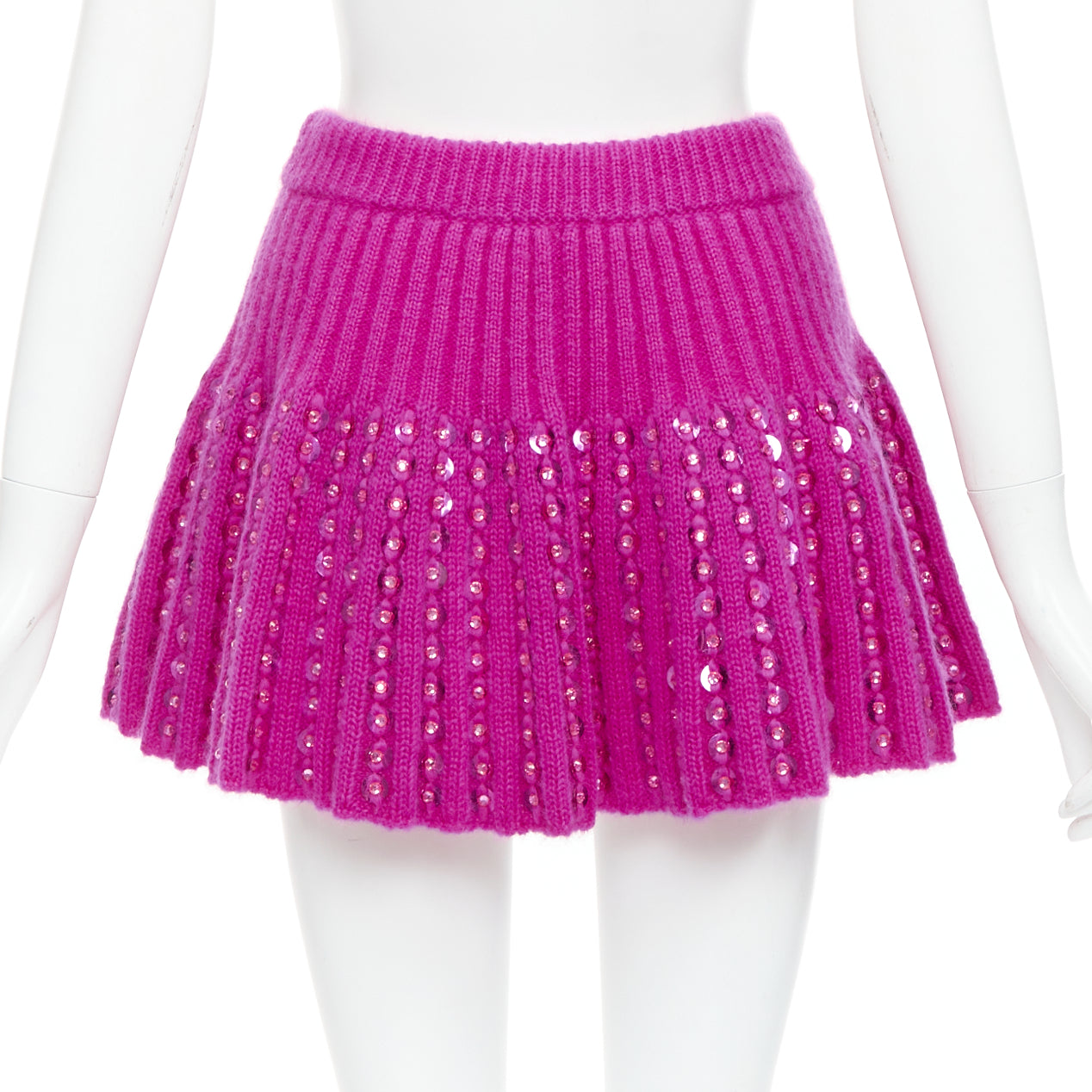 Valentino Pink Rhinestone Skirt - Side view