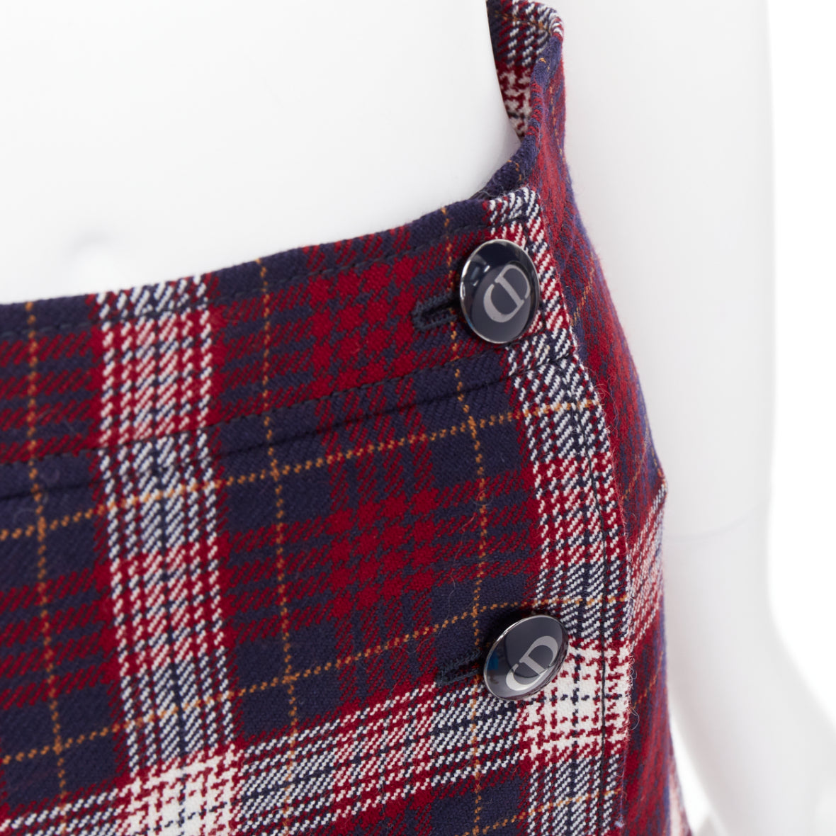 Dior Plaid A-line Skirt - Back view