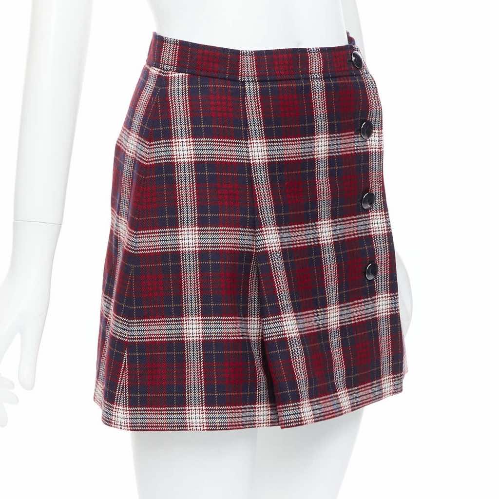 Dior Plaid A-line Skirt - Image 6