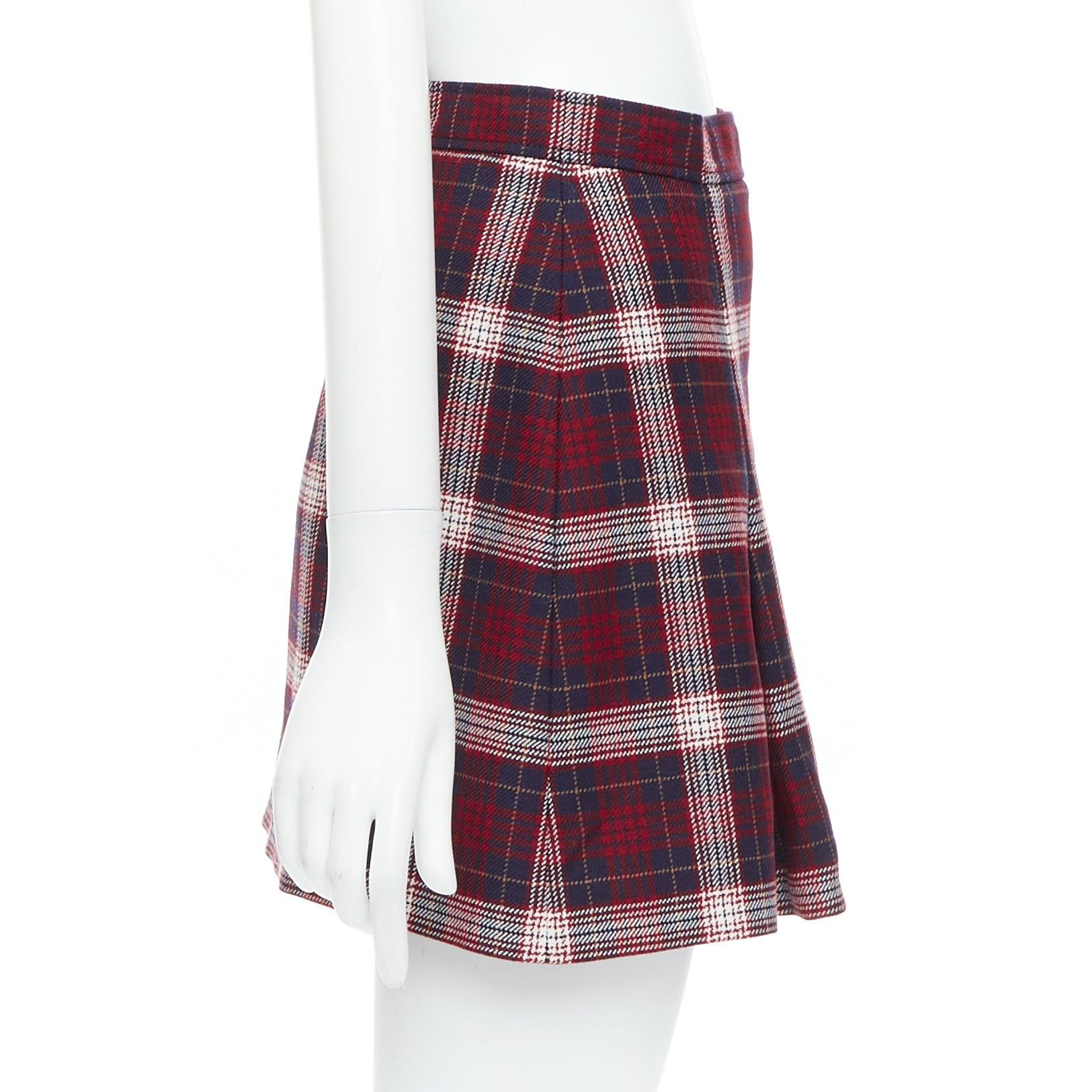 Dior Plaid A-line Skirt - 4