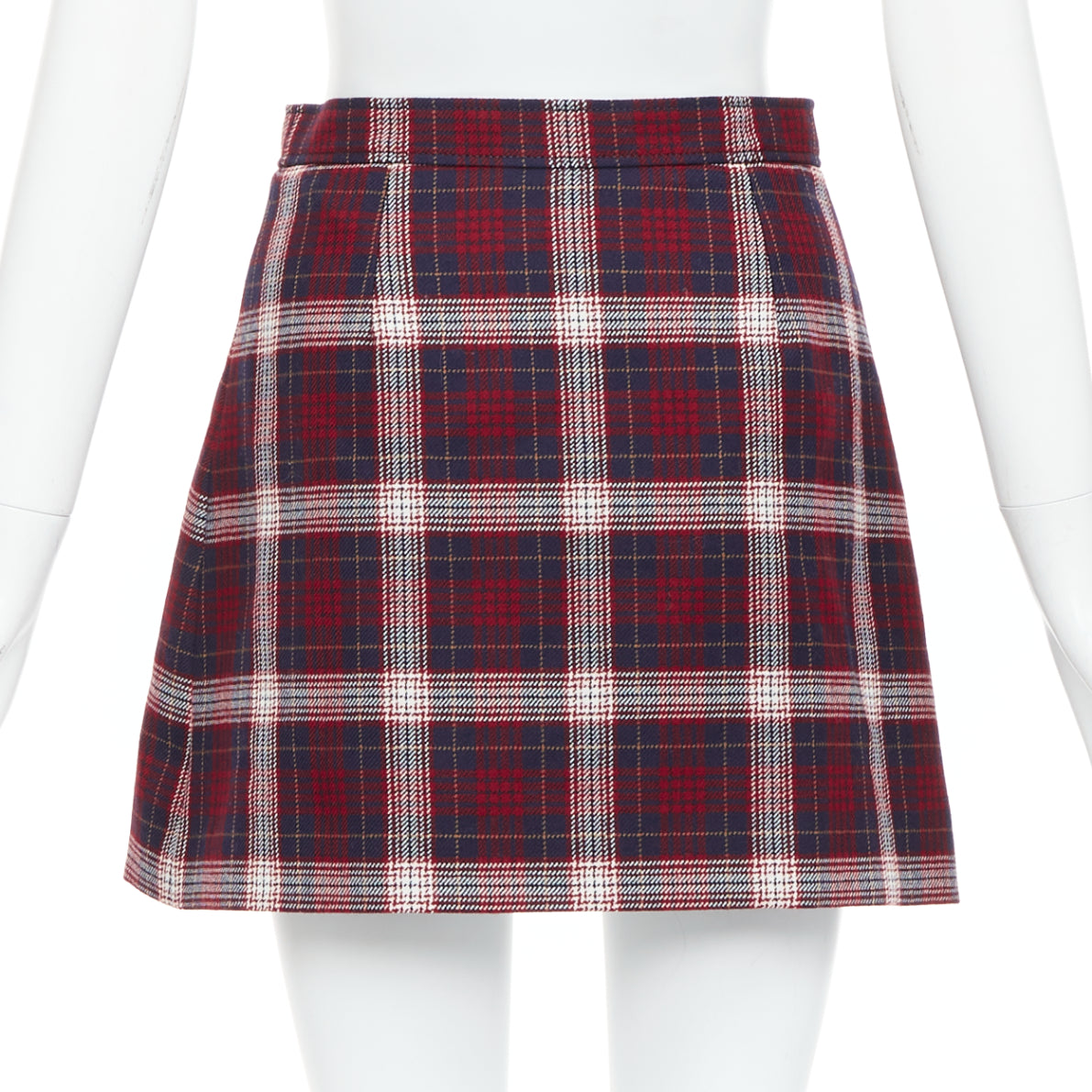 Dior Plaid A-line Skirt - Side view