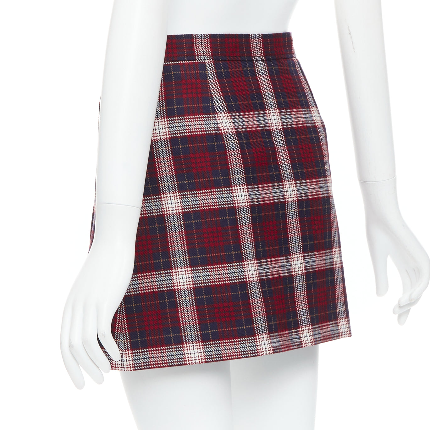 Dior Plaid A-line Skirt - Detail 1