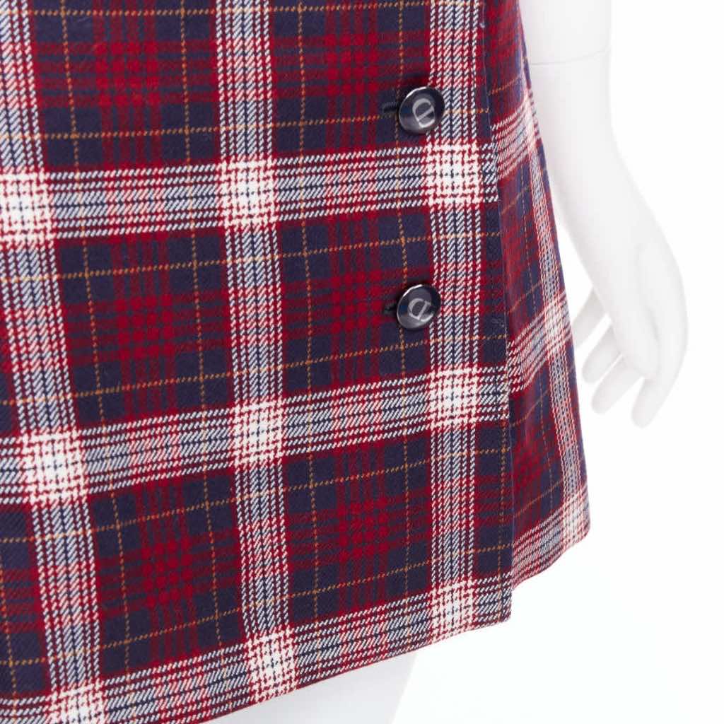 Dior Plaid A-line Skirt - Detail 2