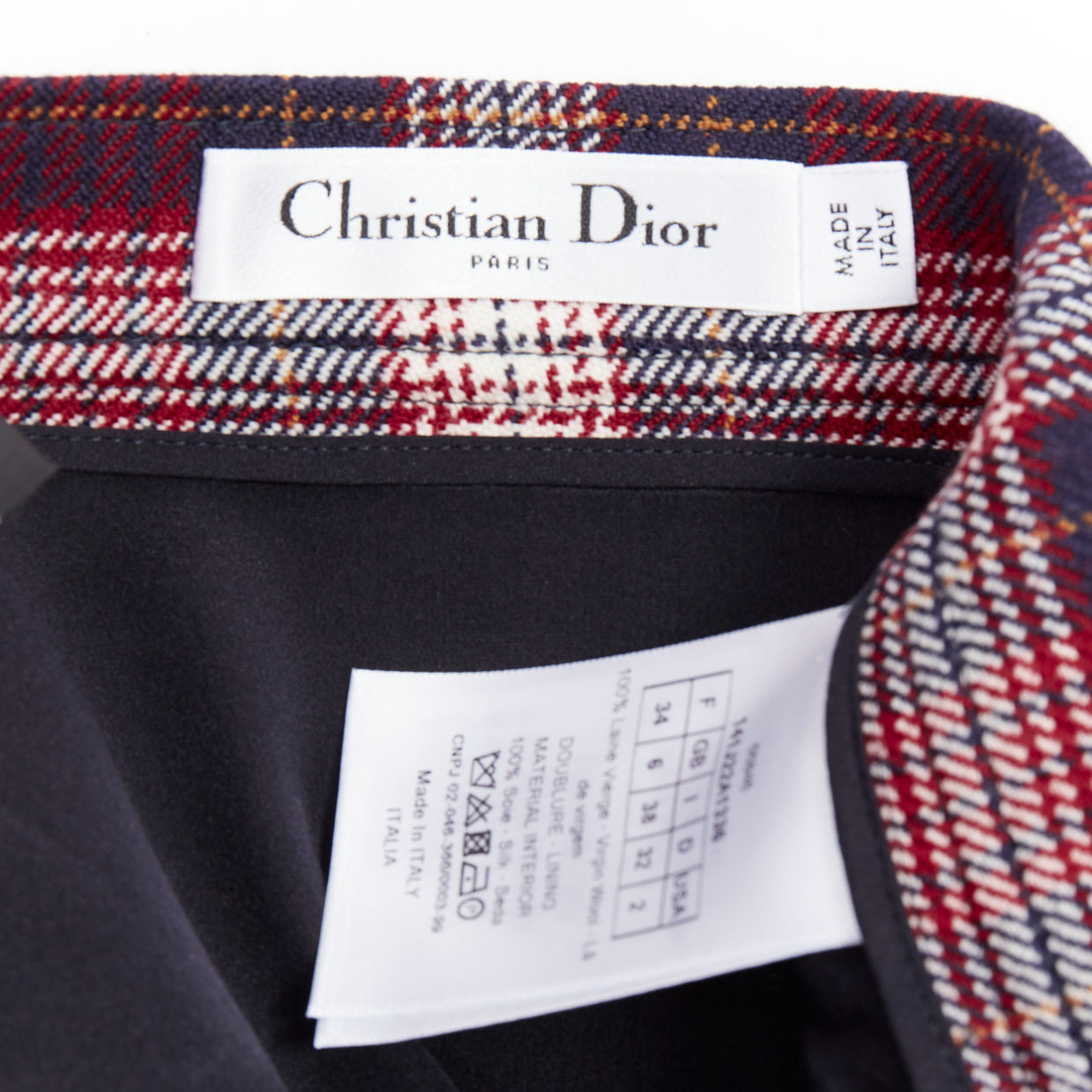 Dior Plaid A-line Skirt - Image 10