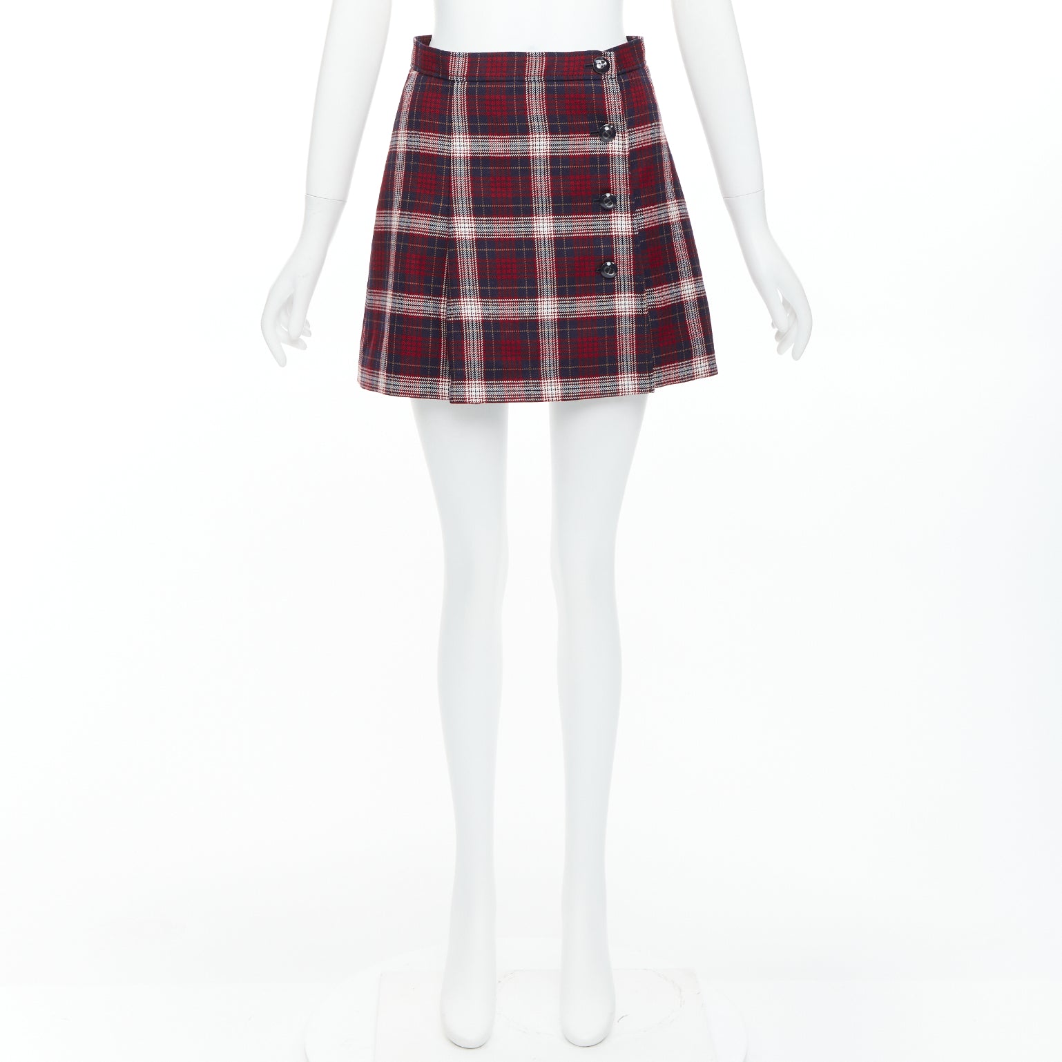 Dior Plaid A-line Skirt - Image 11