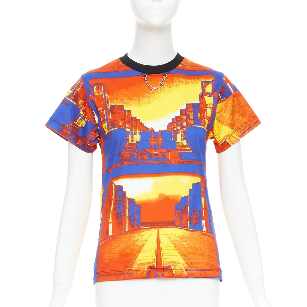Louis Vuitton City Print Shirt Orange Cotton Very good - Front View