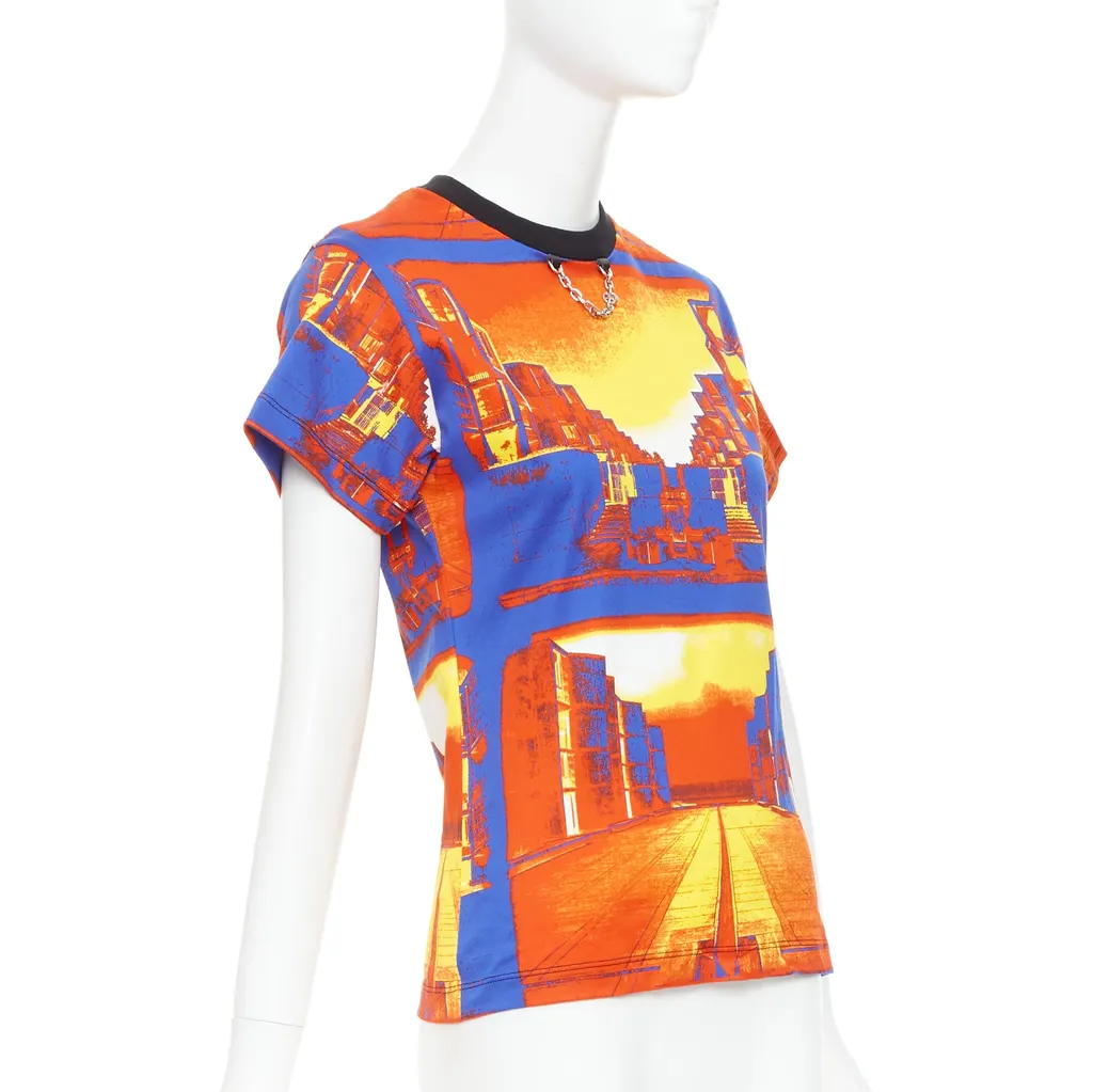 Louis Vuitton City Print Shirt Orange Cotton Very good - Inside View