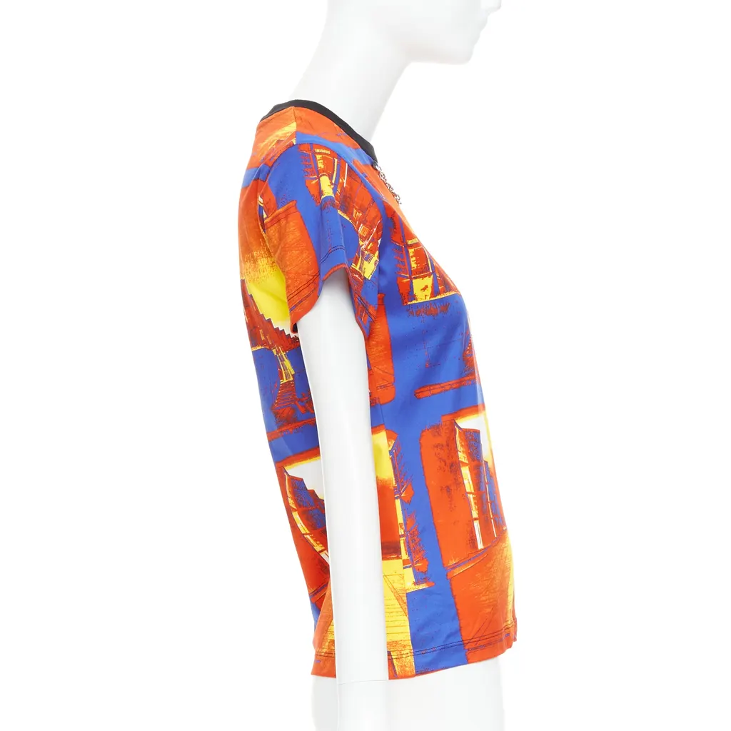 Louis Vuitton City Print Shirt Orange Cotton Very good - Model View