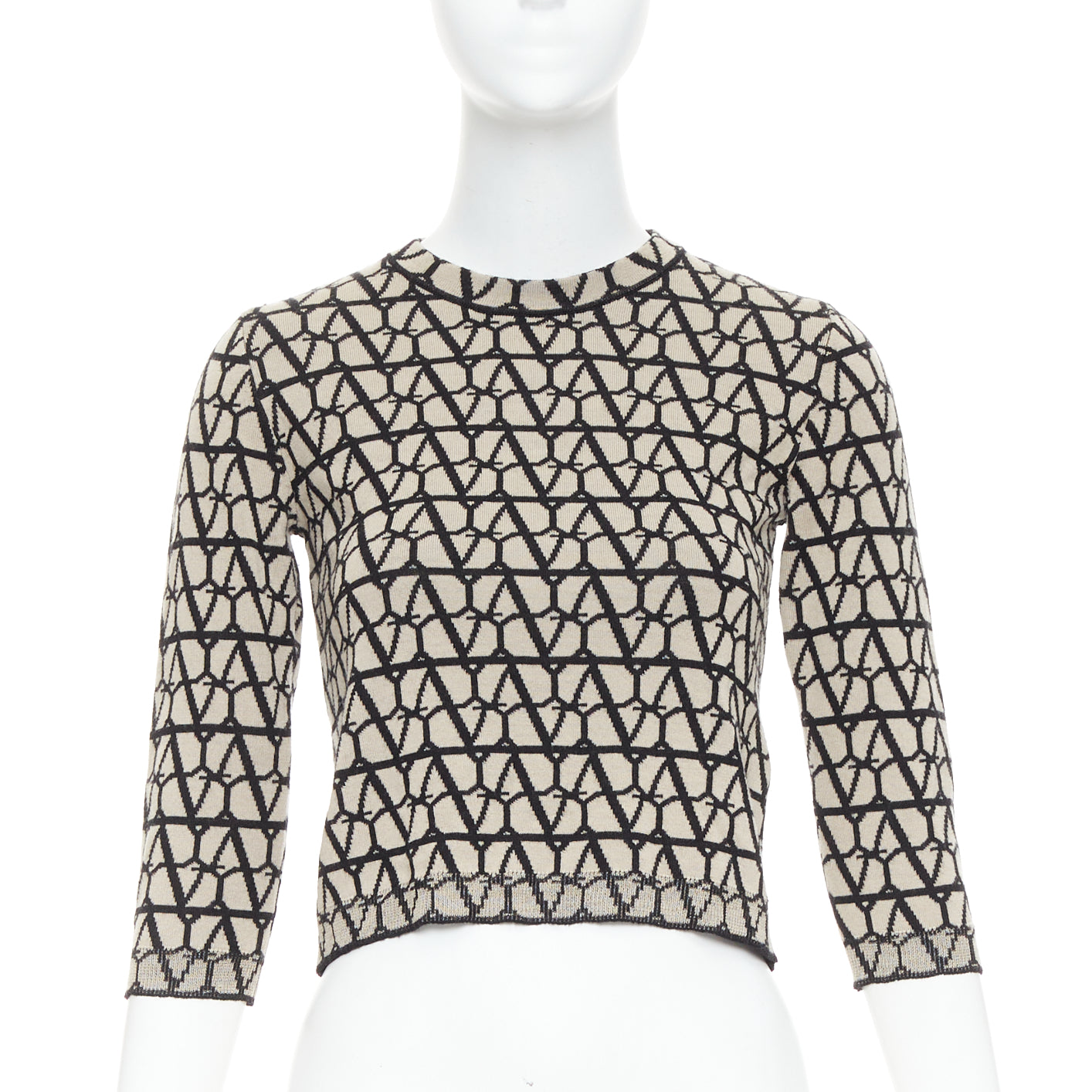 Valentino Iconographe Crop Sweater