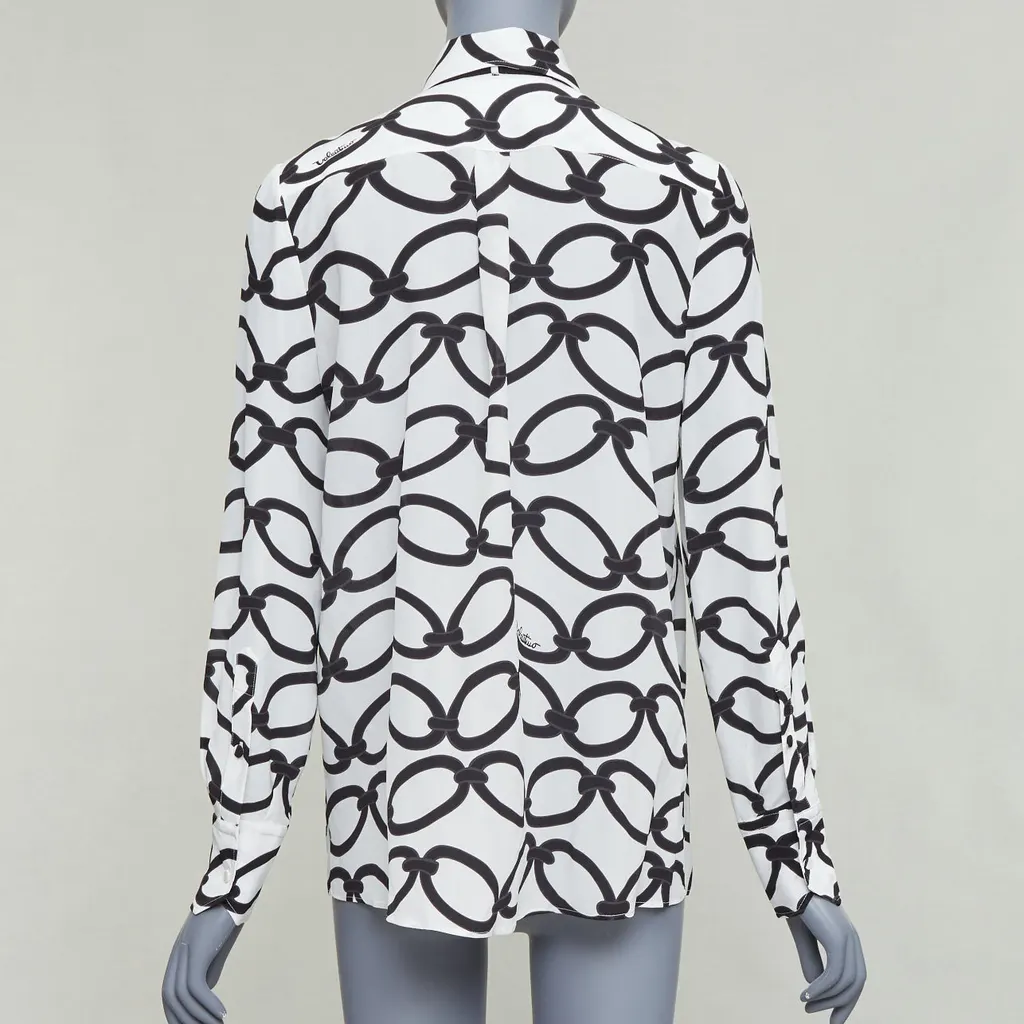 Valentino Chain Silk Blouse White Silk Very good - Box View