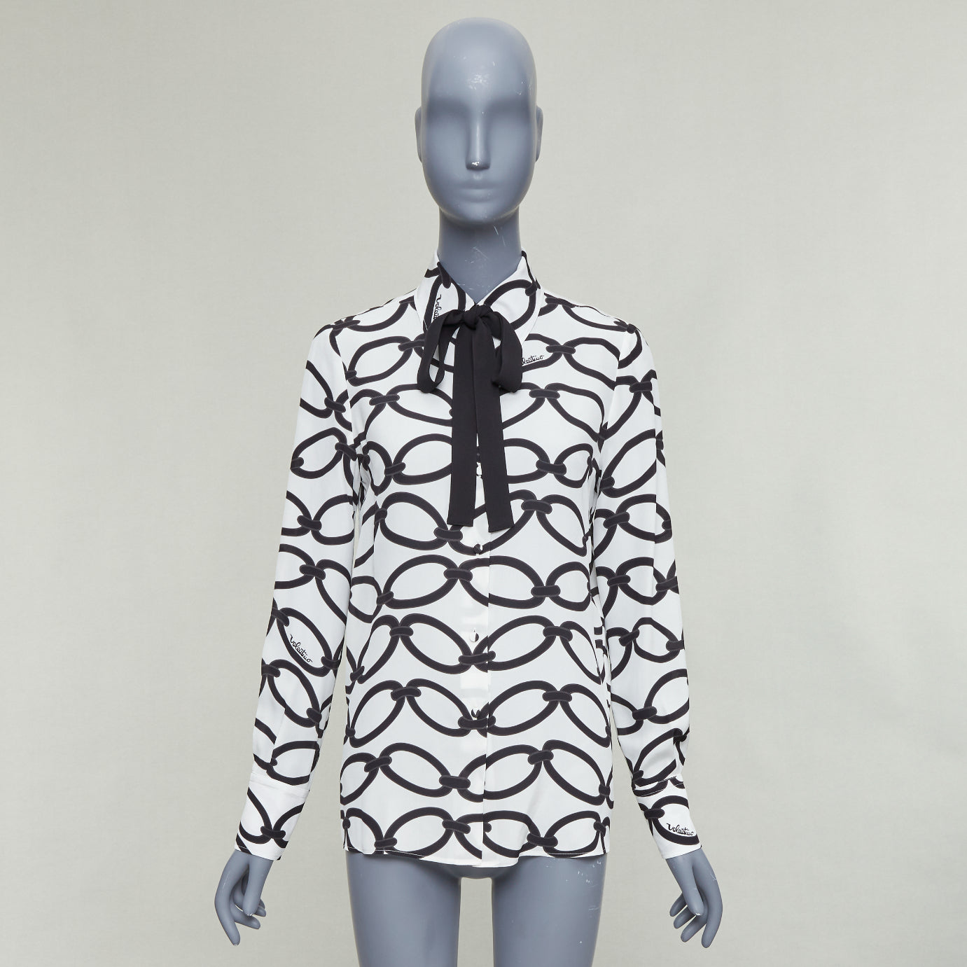 Valentino Chain Silk Blouse - Image 11