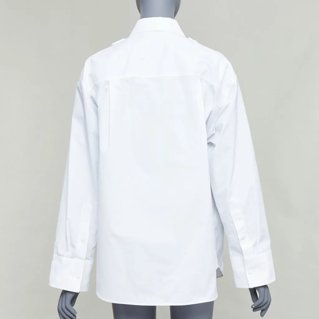 Valentino Floral Bib Shirt White Cotton Very good - Box View
