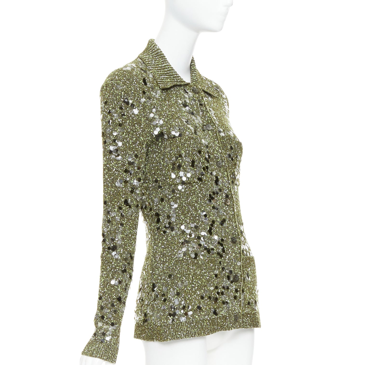Gucci Pailettes Boucle Cardigan - 4