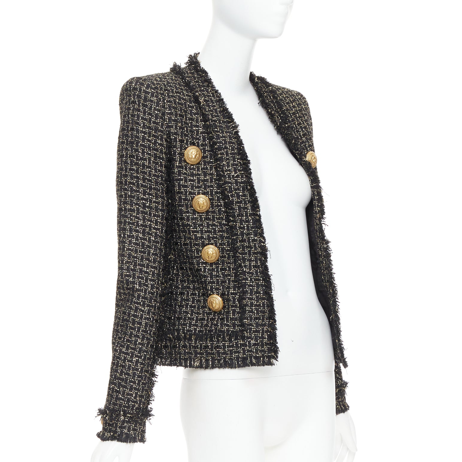 Balmain Gold Tweed Jacket - Image 6