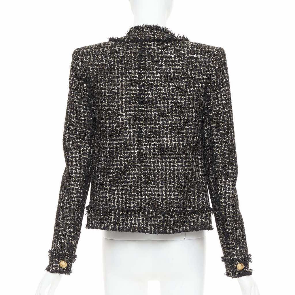 Balmain Gold Tweed Jacket - Side view