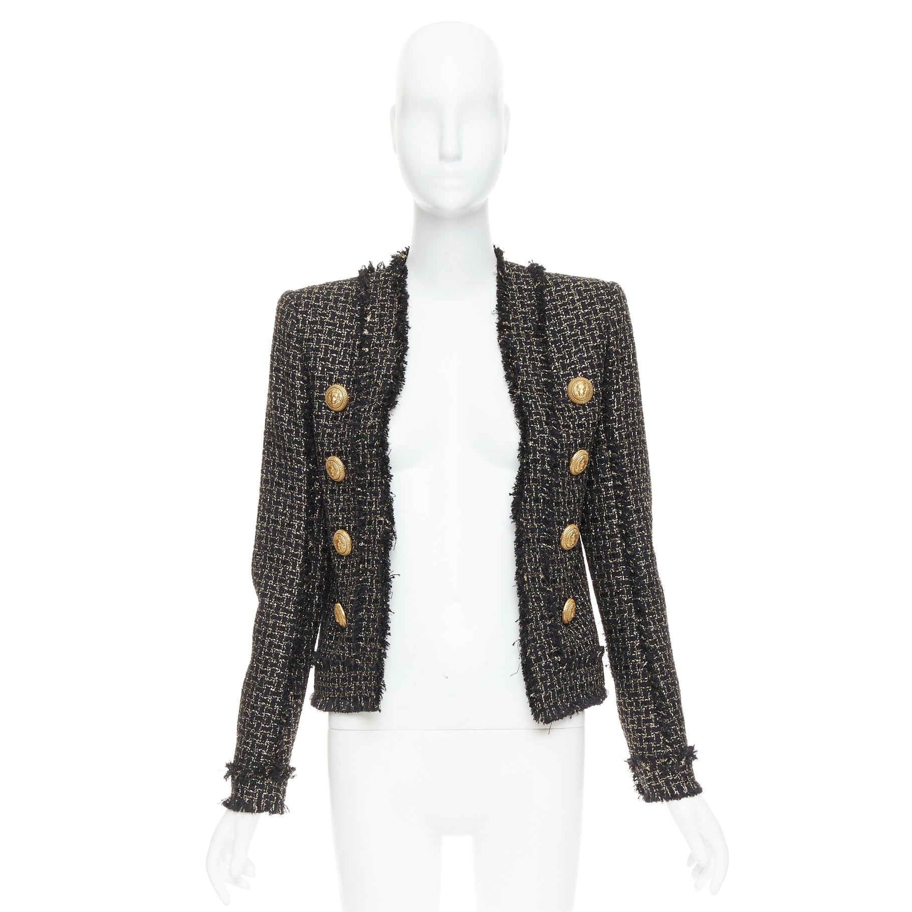 Balmain Gold Tweed Jacket - Image 11