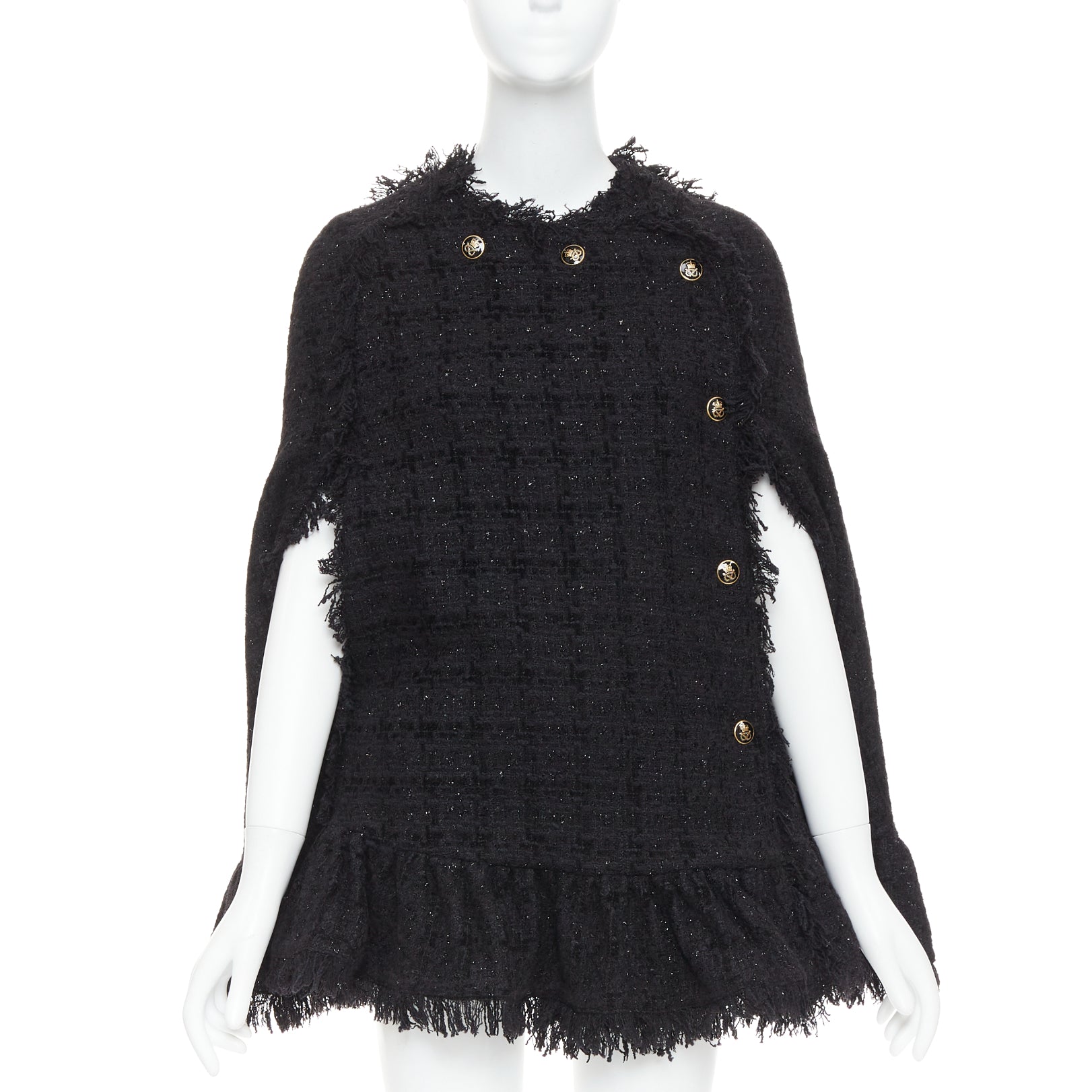 Msgm Fringe Cape Coat