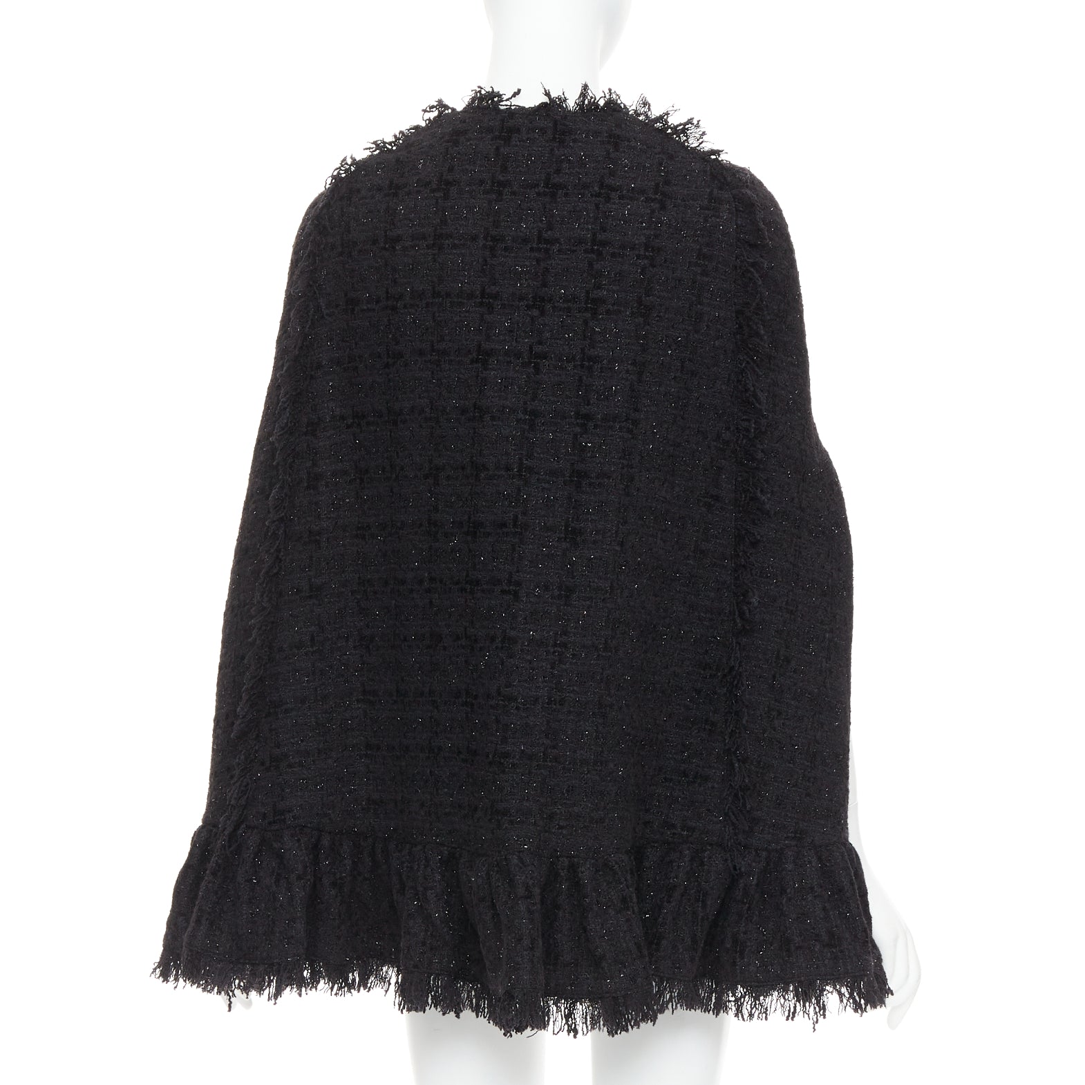 Msgm Fringe Cape Coat - Side view