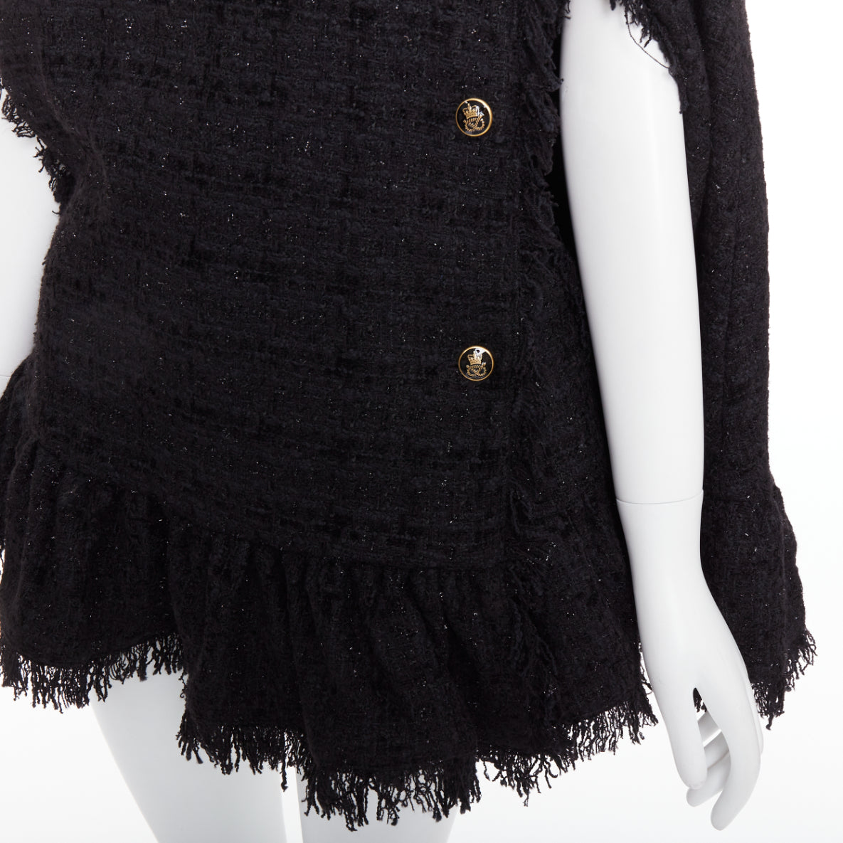 Msgm Fringe Cape Coat - Detail 2